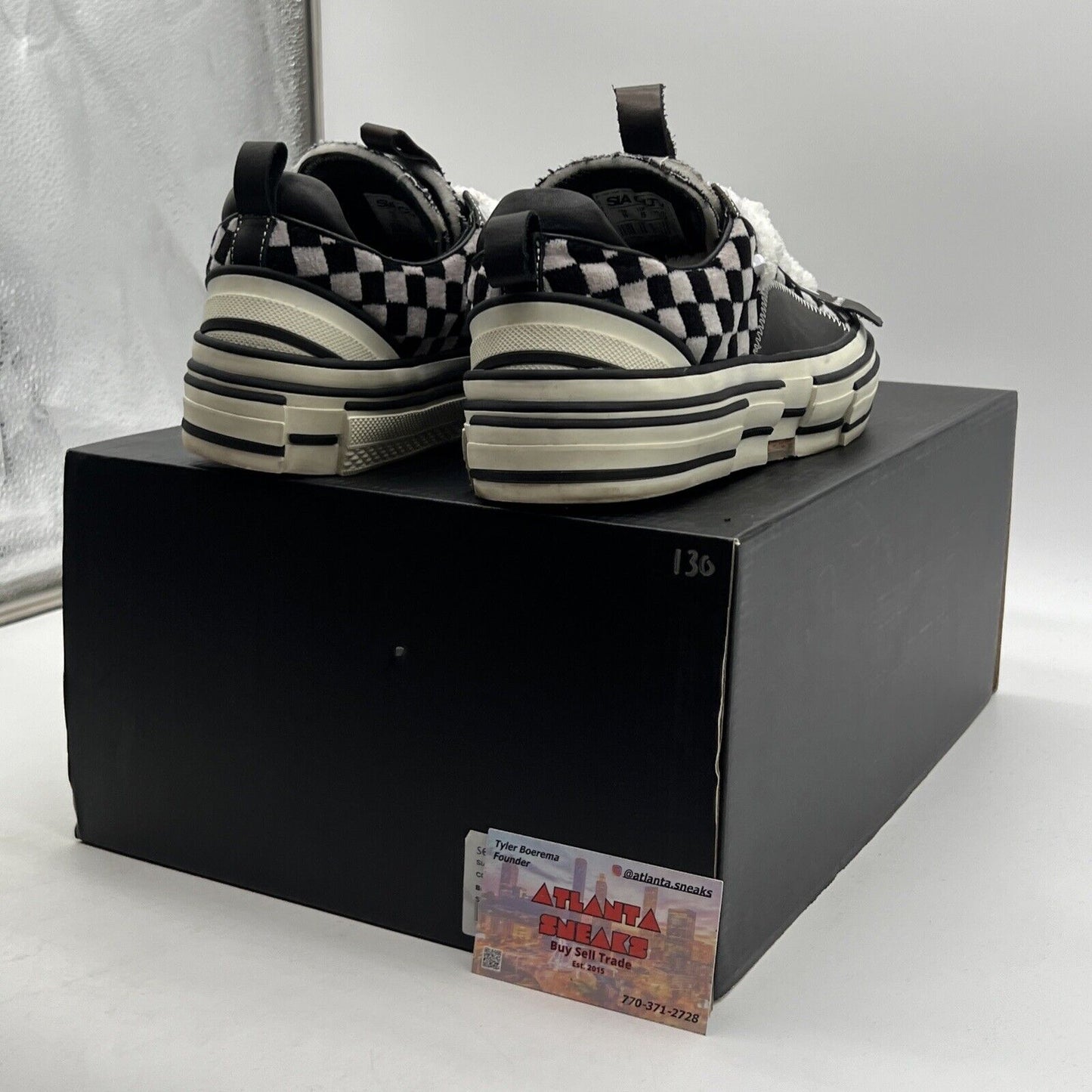 Size 9 - Sia-Collective Rerun Low | Color: Black & White Checkered |