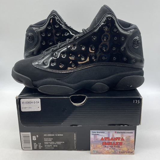 Size 8.5 - Air Jordan 13 Retro Cap and Gown Black Leather Suede (414571-012)