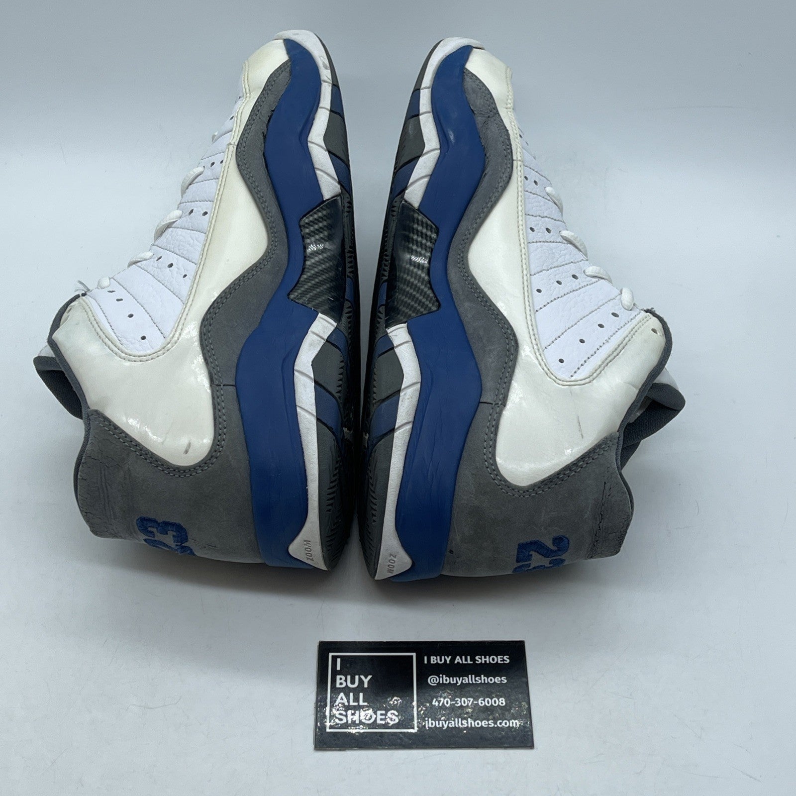 Size 11.5 - Nike Jordan Hallowed Ground White Gray Blue 2010  (384699-105)