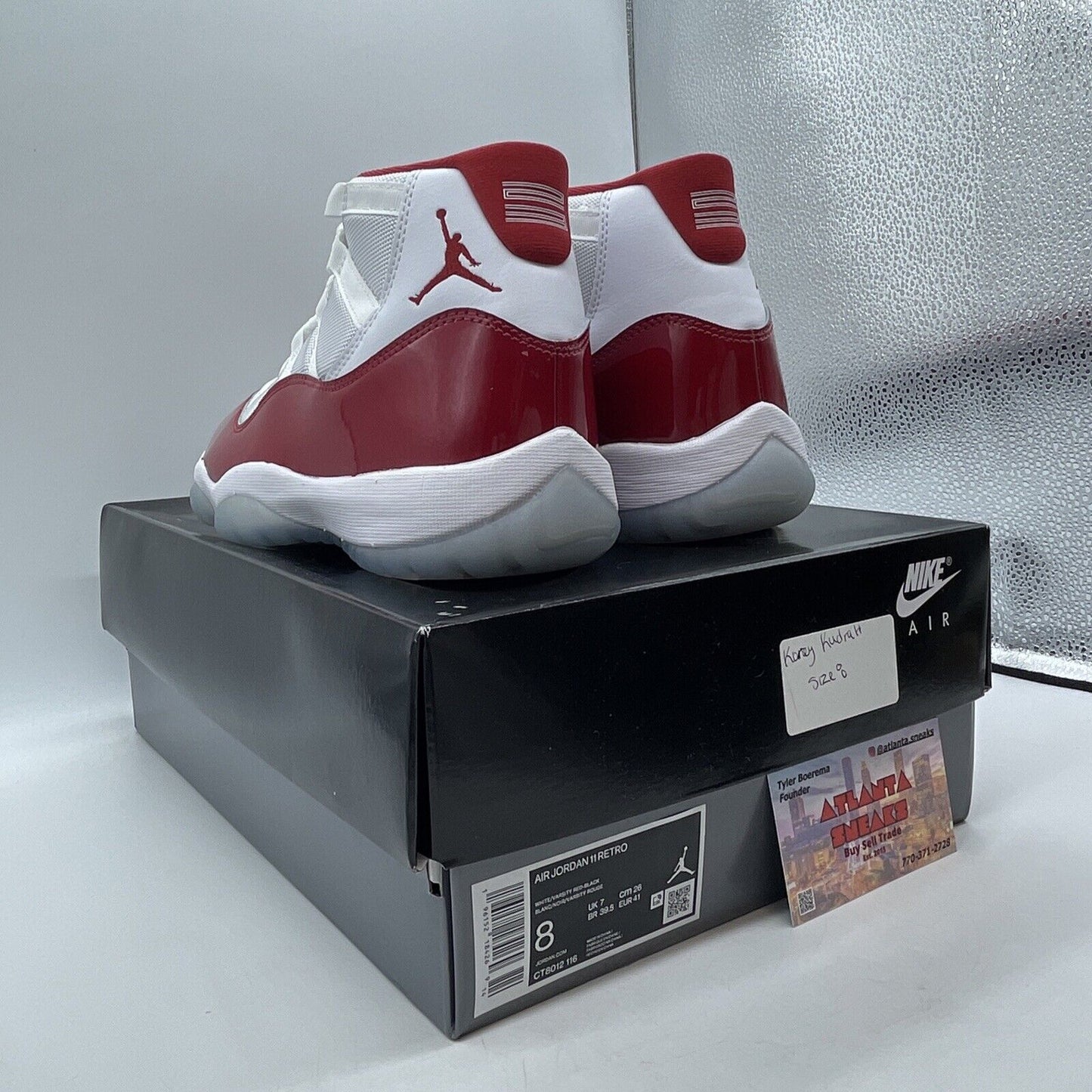 Size 8 - Jordan 11 Retro High Cherry Red White Leather (CT8012-116)