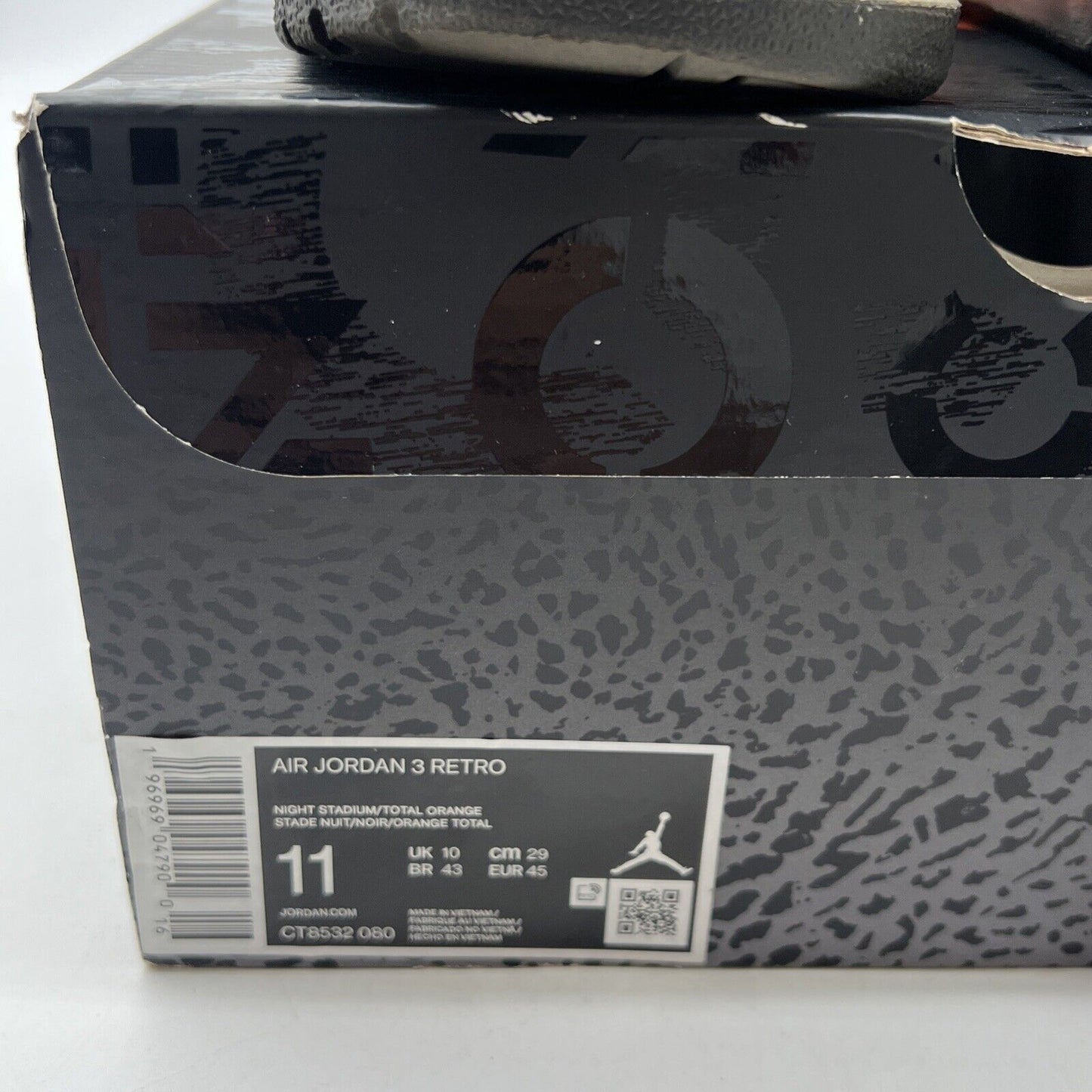 Size 11 - Air Jordan 3 Retro 2023 Mid Fear (CT8532-080)