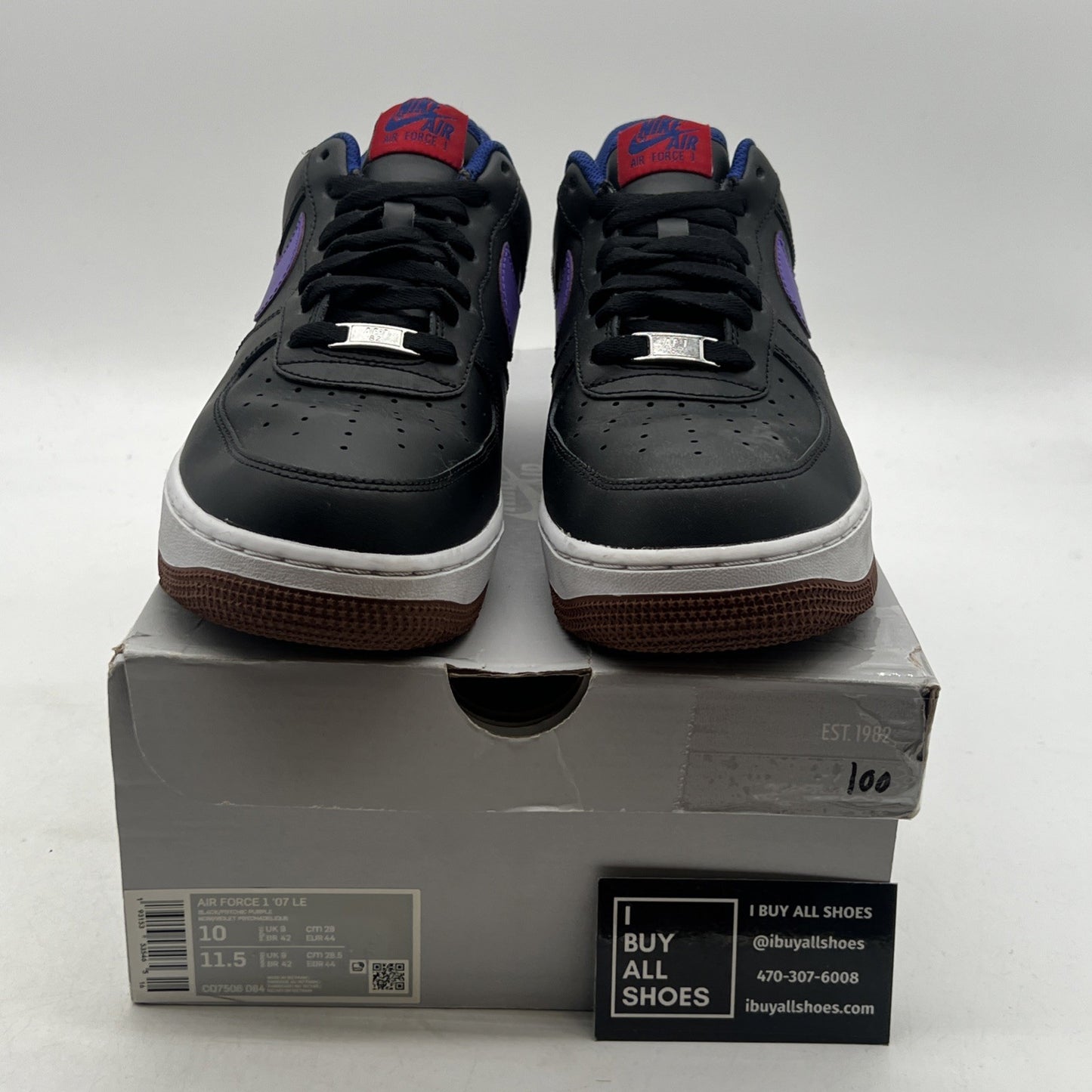 Size 10 - Nike Air Force 1 Low Shibuya - Black (CQ7506-084)
