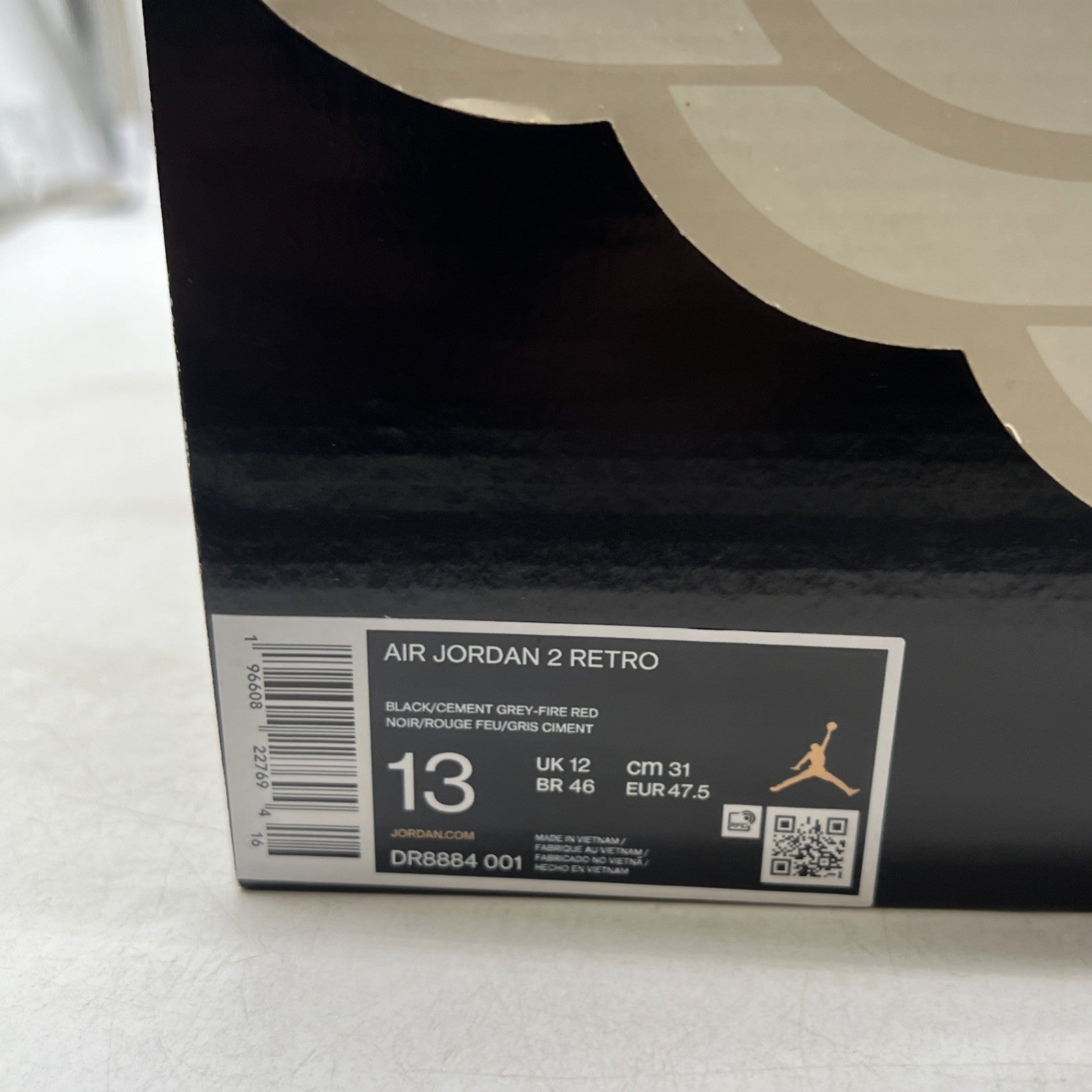 Size 13 - Air Jordan 2 Retro Black Cement (DR8884-001)