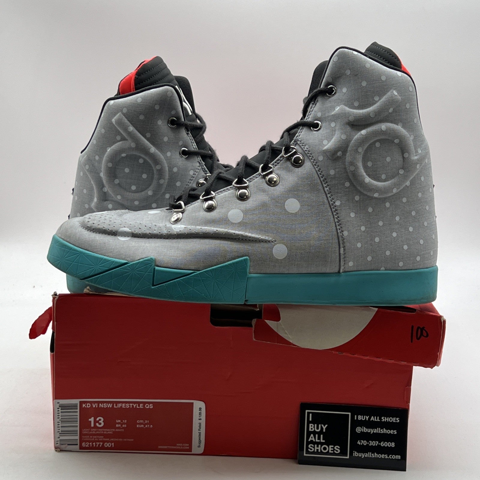 Size 13 - Nike KD 6 Nsw Lifestyle Qs Birthday (621177-001)