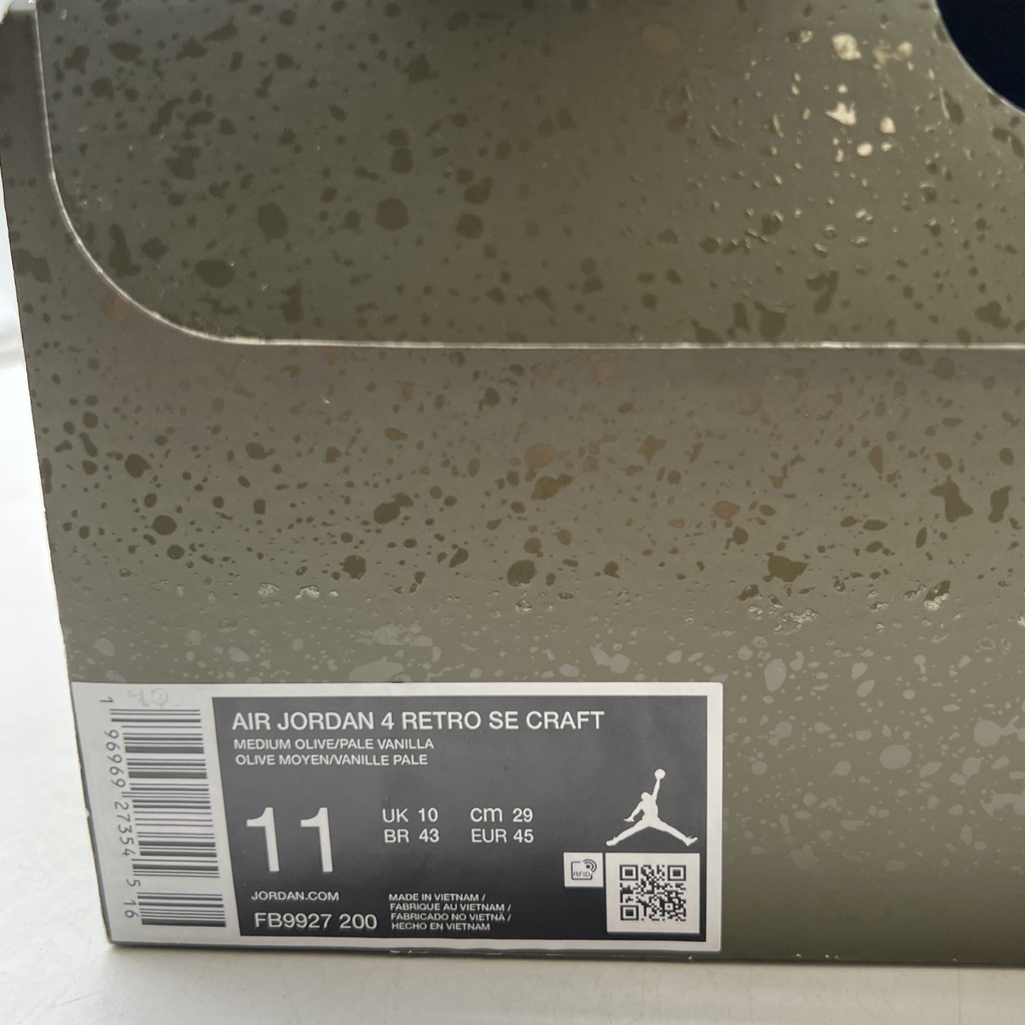 Size 11 - Air Jordan 4 SE Retro Low Craft - Olive (FB9927-200)