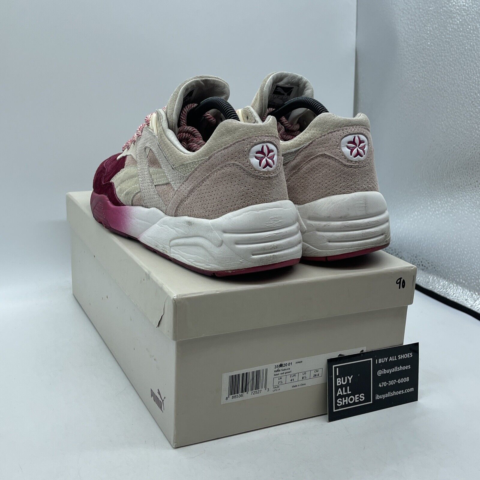 Size 8.5 - PUMA Ronnie Fieg x R698 Sakura pink Brown Suede (359620-01)