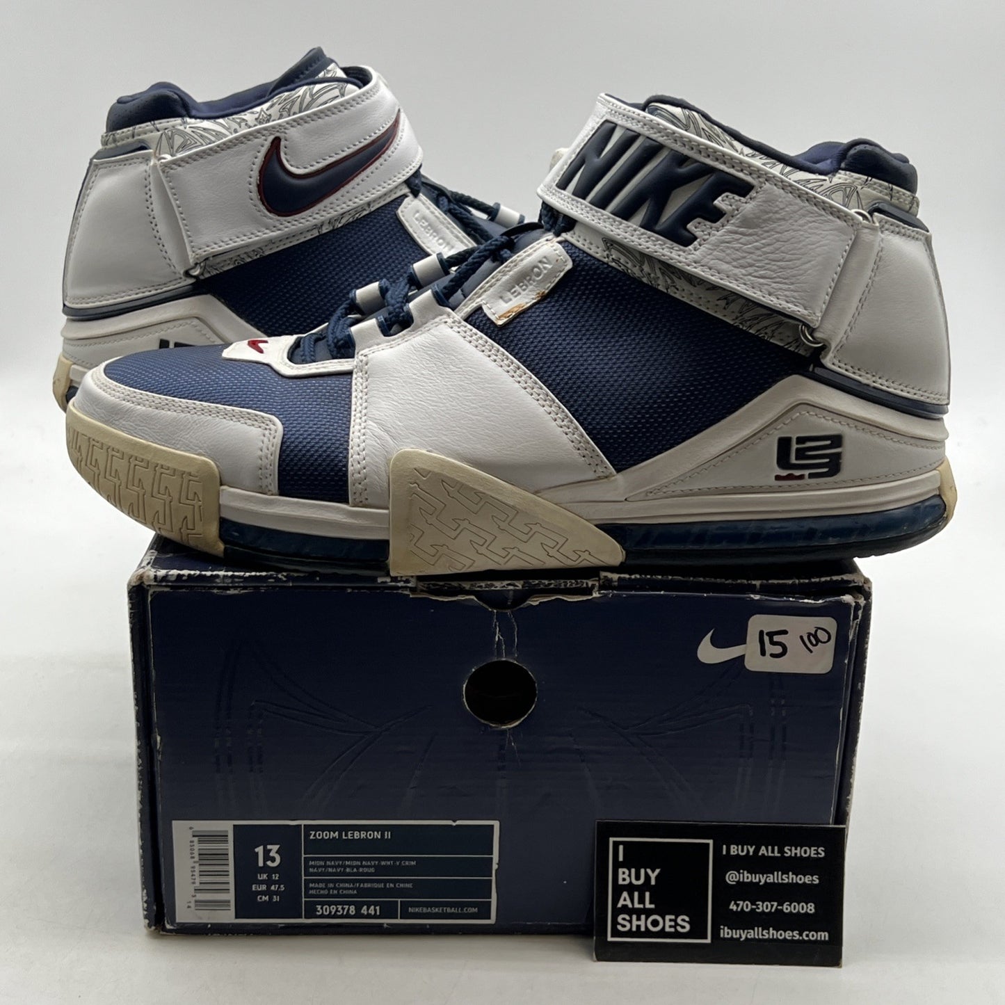 Size 13 - Nike Zoom LeBron 2 2004 USA (309378-441)