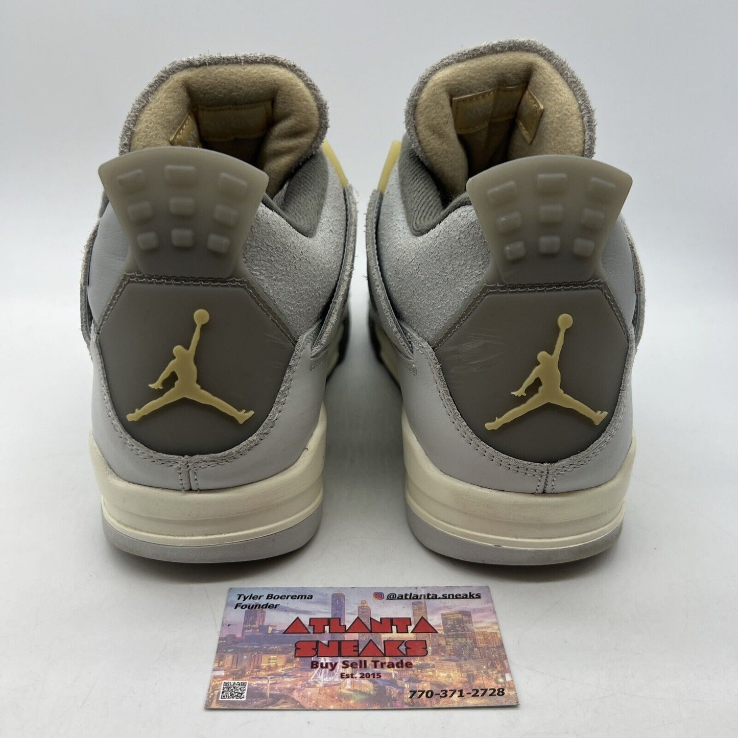 Size 10 - Jordan 4 Retro SE Low Craft Grey White Suede Leather (DV3742-021)