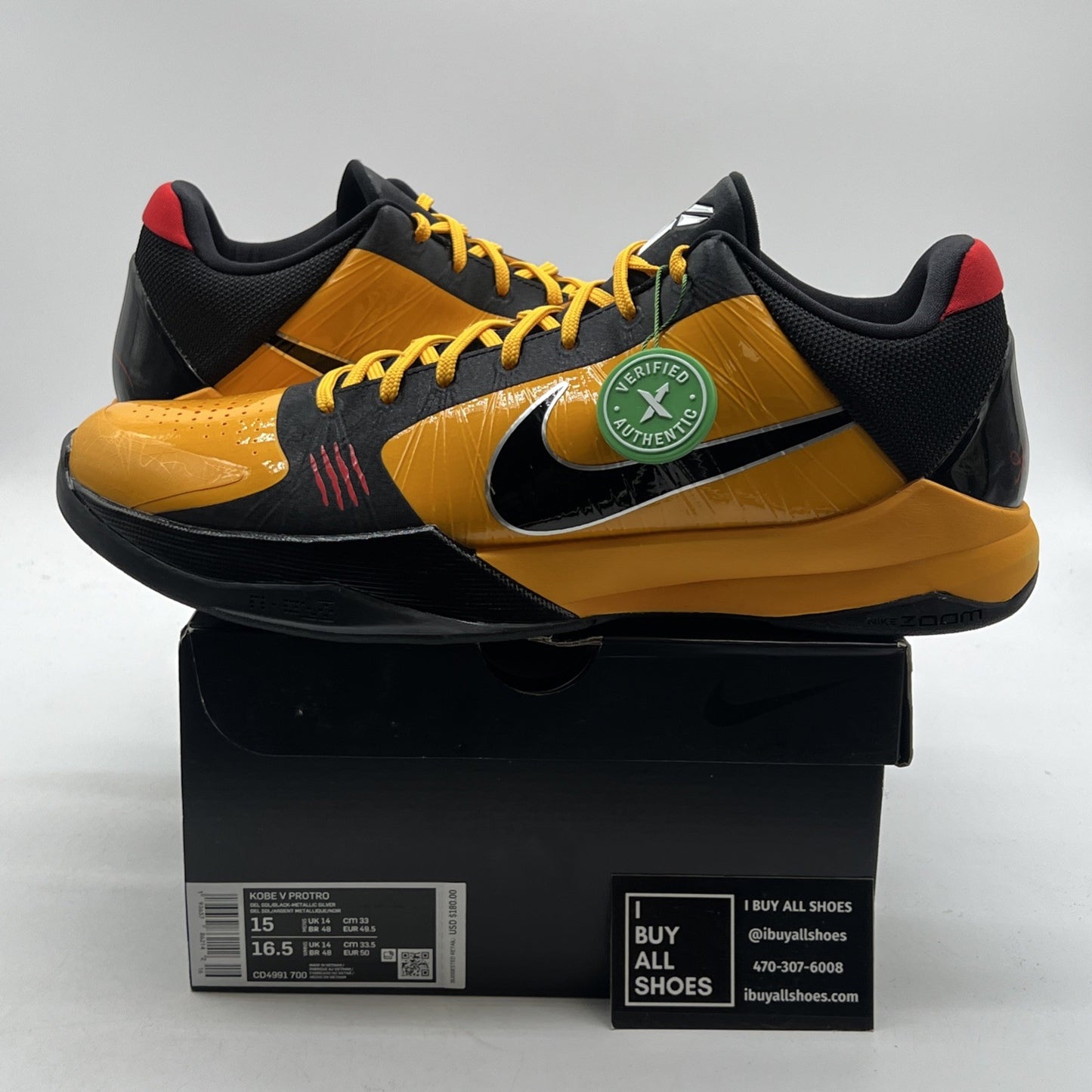 Size 15 - Nike Zoom Kobe 5 Protro Bruce Lee 2020 (CD4991-700)