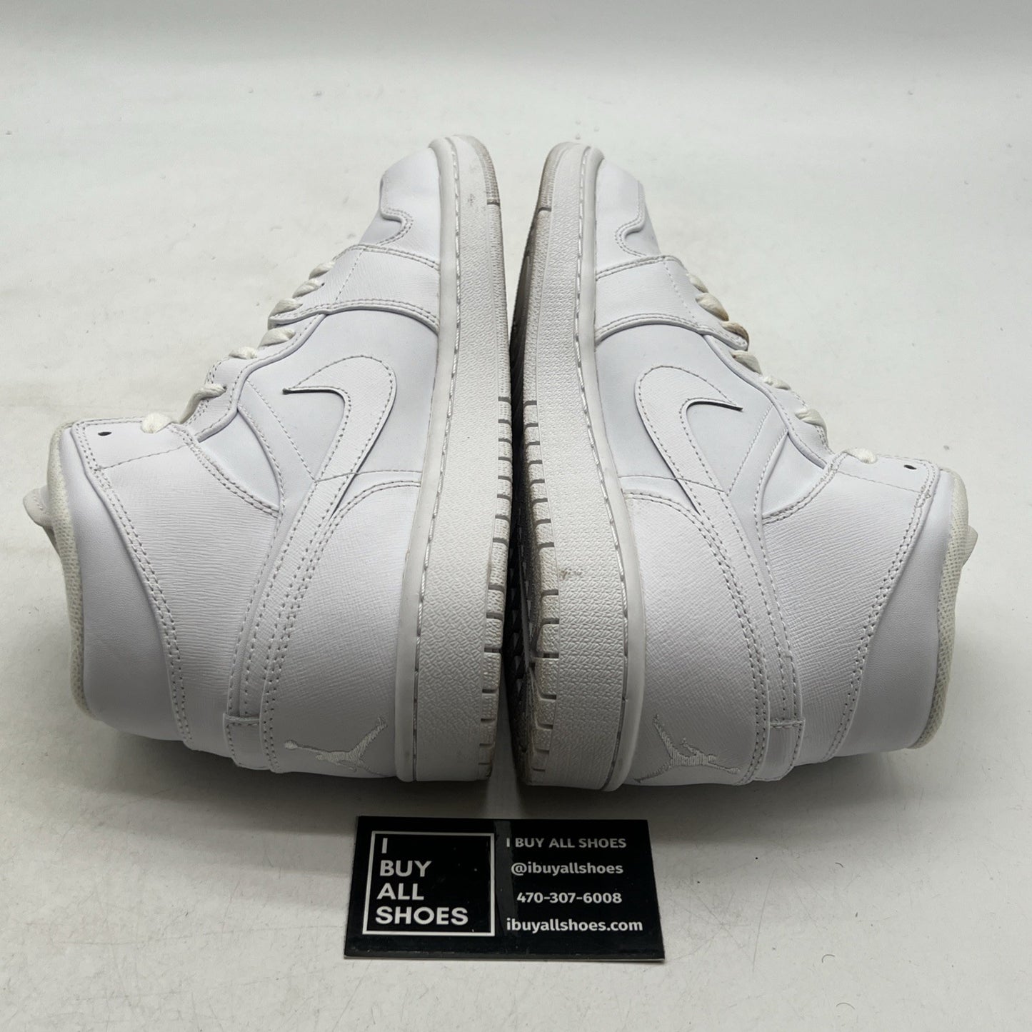 Size 9.5 - Air Jordan 1 2018 Mid Triple White (555724-100)