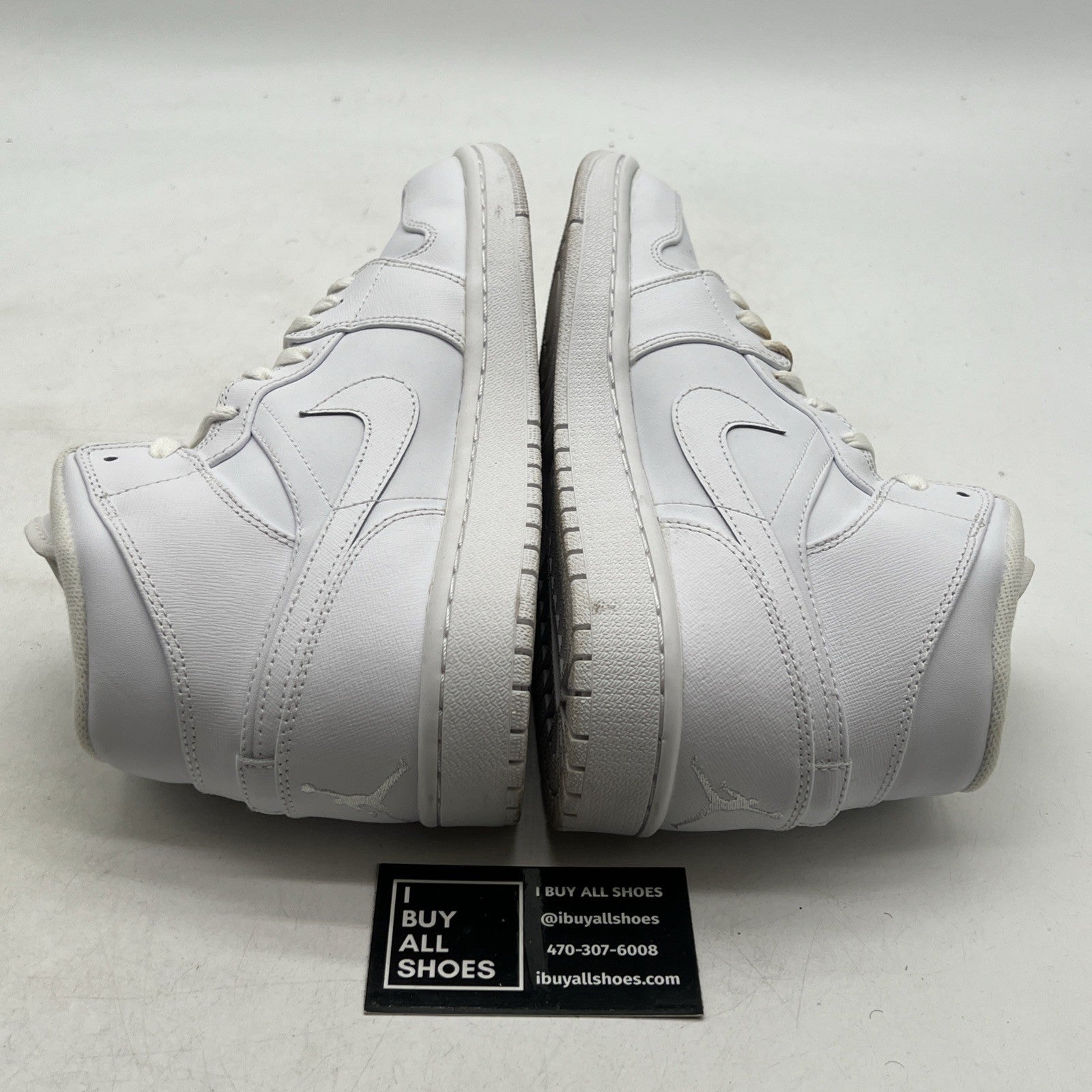 Size 9.5 - Air Jordan 1 2018 Mid Triple White (555724-100)