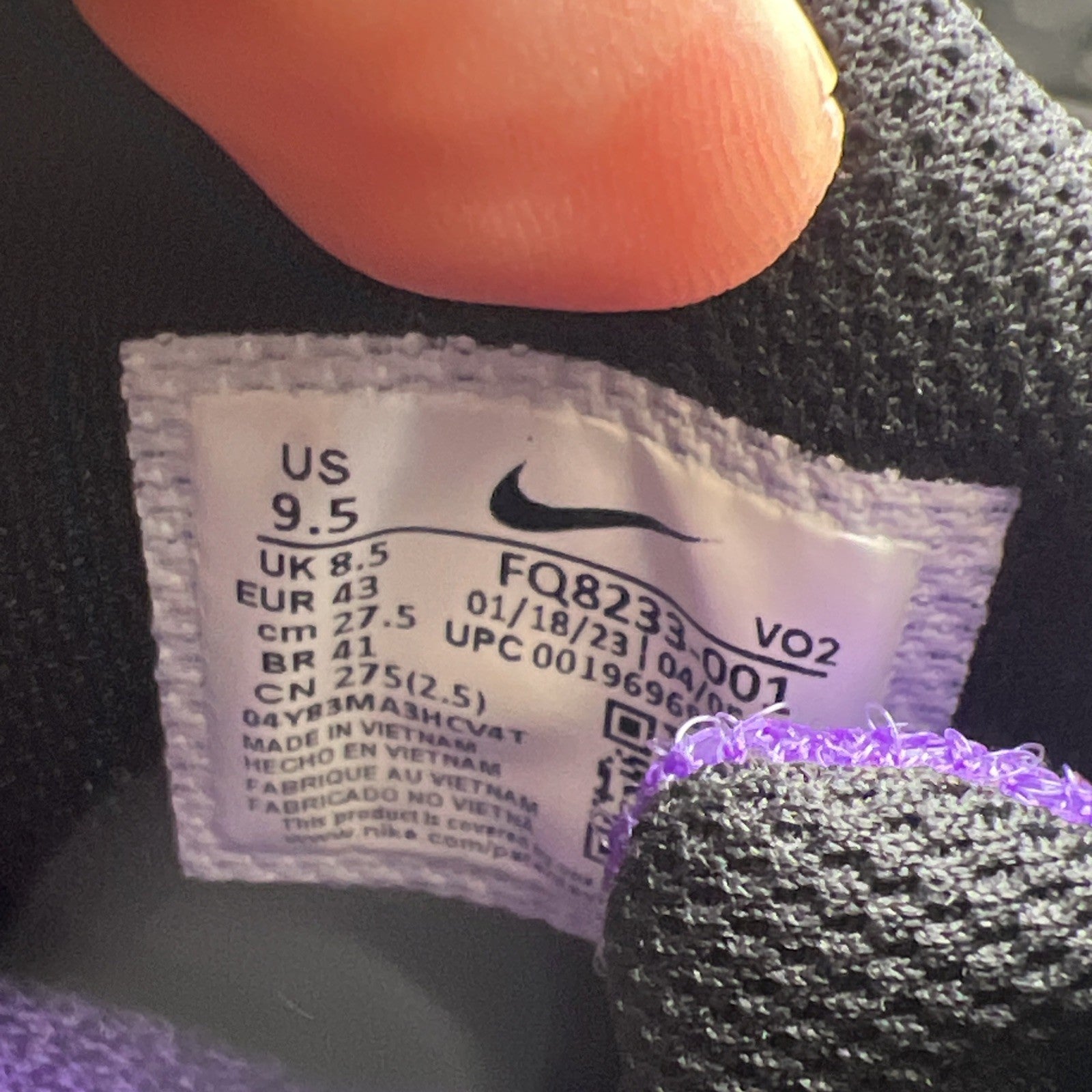 Size 9.5 - Nike Air Max 2 CB 94 OG 2023 Black Purple (FQ8233-001)