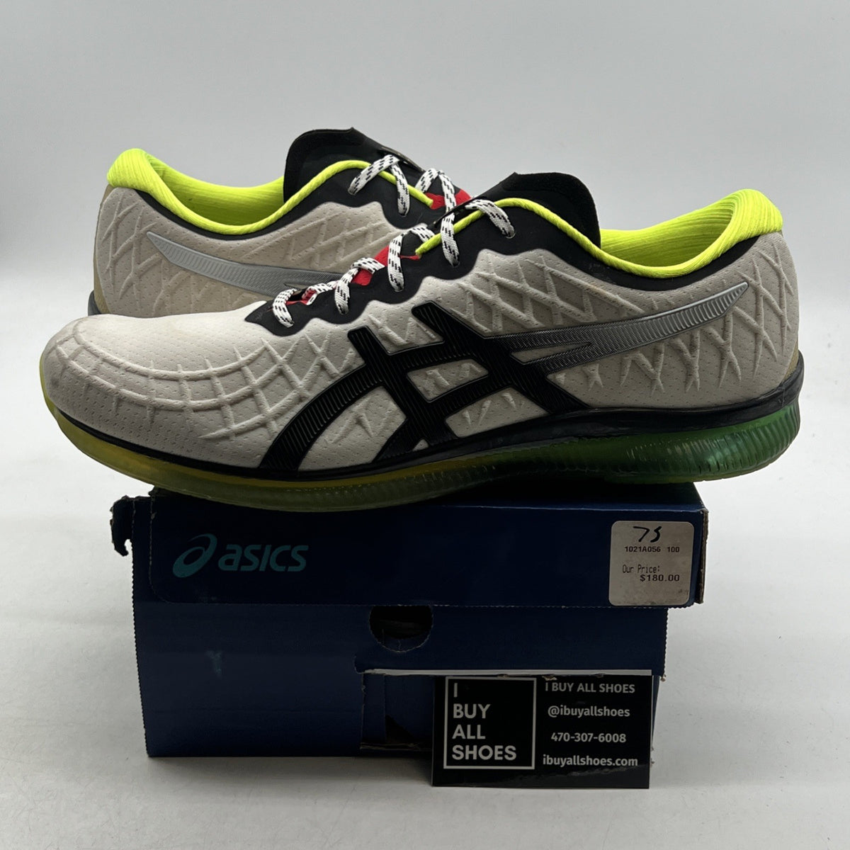 Size 11 - Asics Gel Quantum Infinity White Black Running Sneakers (1021A056-100)