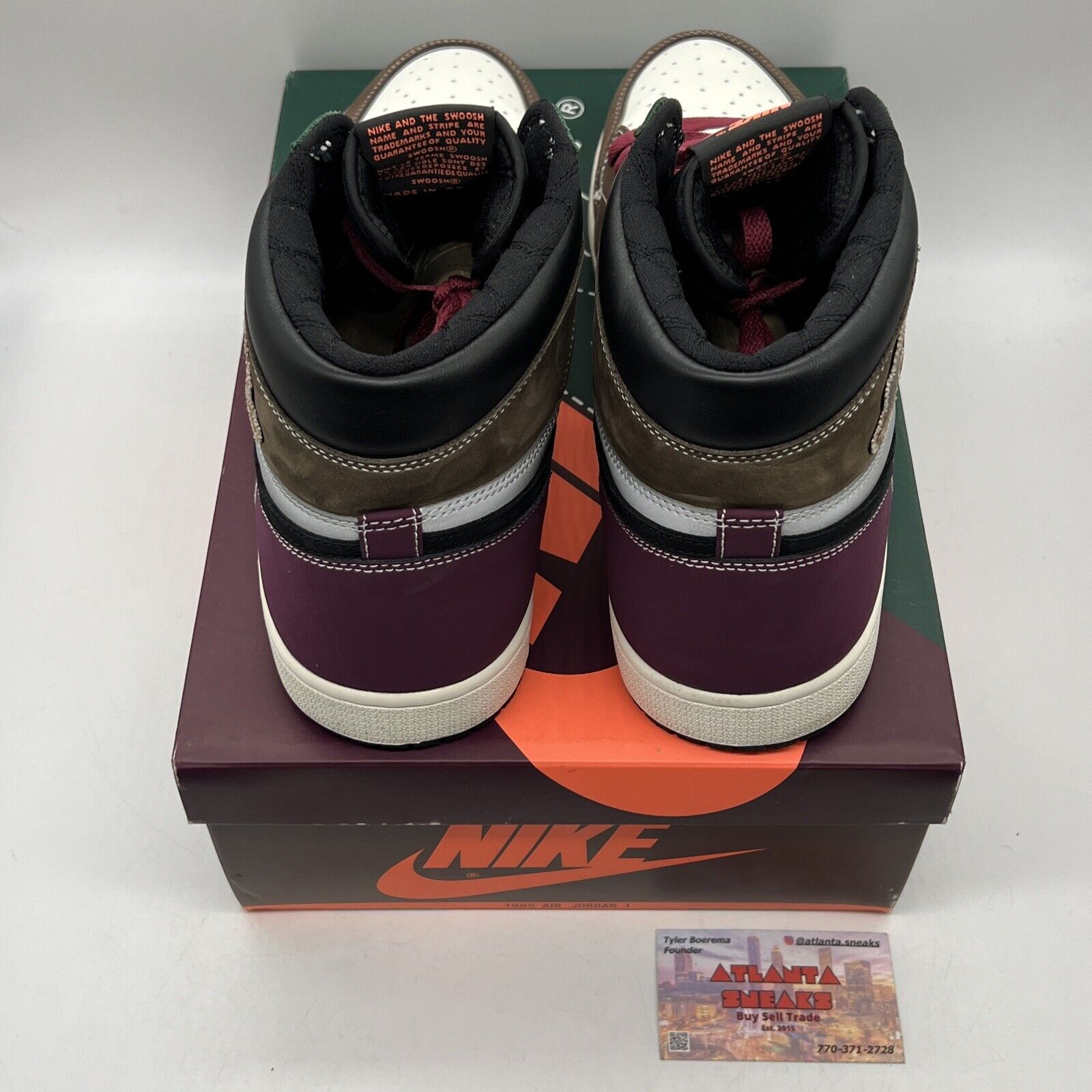 Size 14 - Jordan 1 High OG Crafted 2021 Brown Black Maroon (DH3097-001)