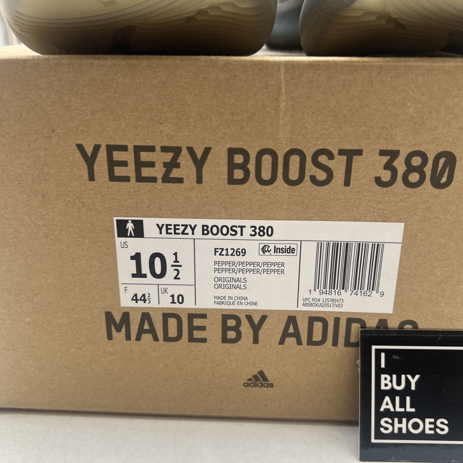 Size 10.5 - Adidas Yeezy Boost 380 Pepper Non-Reflective (FZ1269)