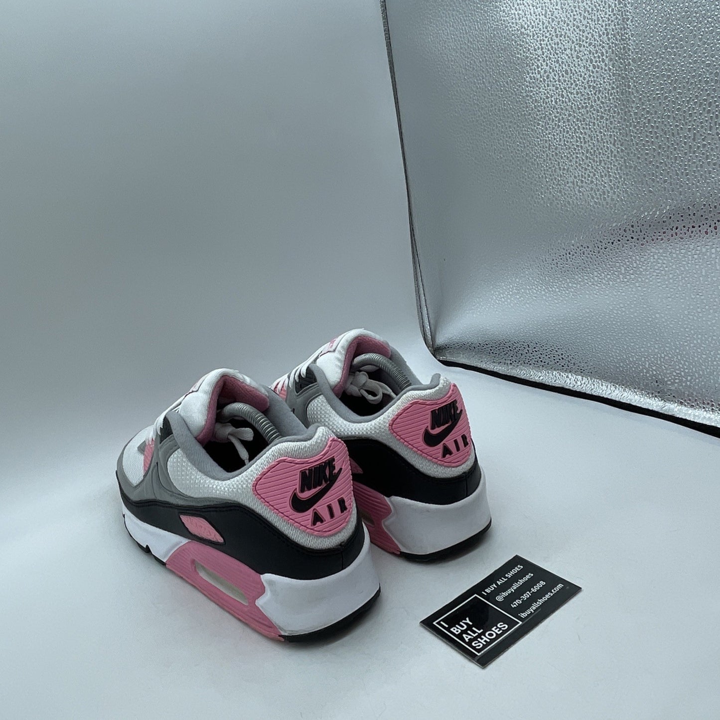 Size 12 - Nike Air Max 90 Rose Pink Grey White Suede Leather (CD0881-101)