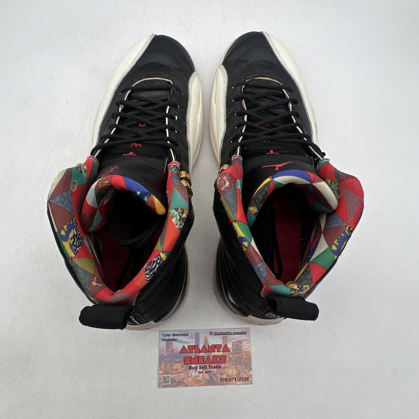 Size 9.5 - Air Jordan 12 Retro 2019 Chinese New Year Black White  (CI2977-006)