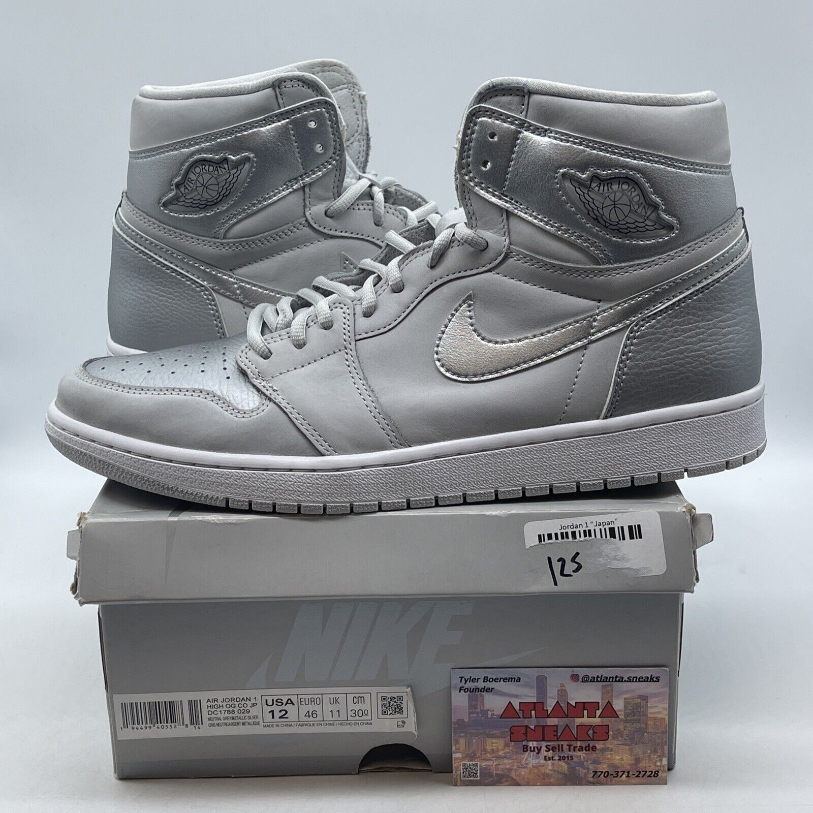 Size 12 - Air Jordan 1 Retro OG CO.JP High Tokyo White Silver (DC1788-029)