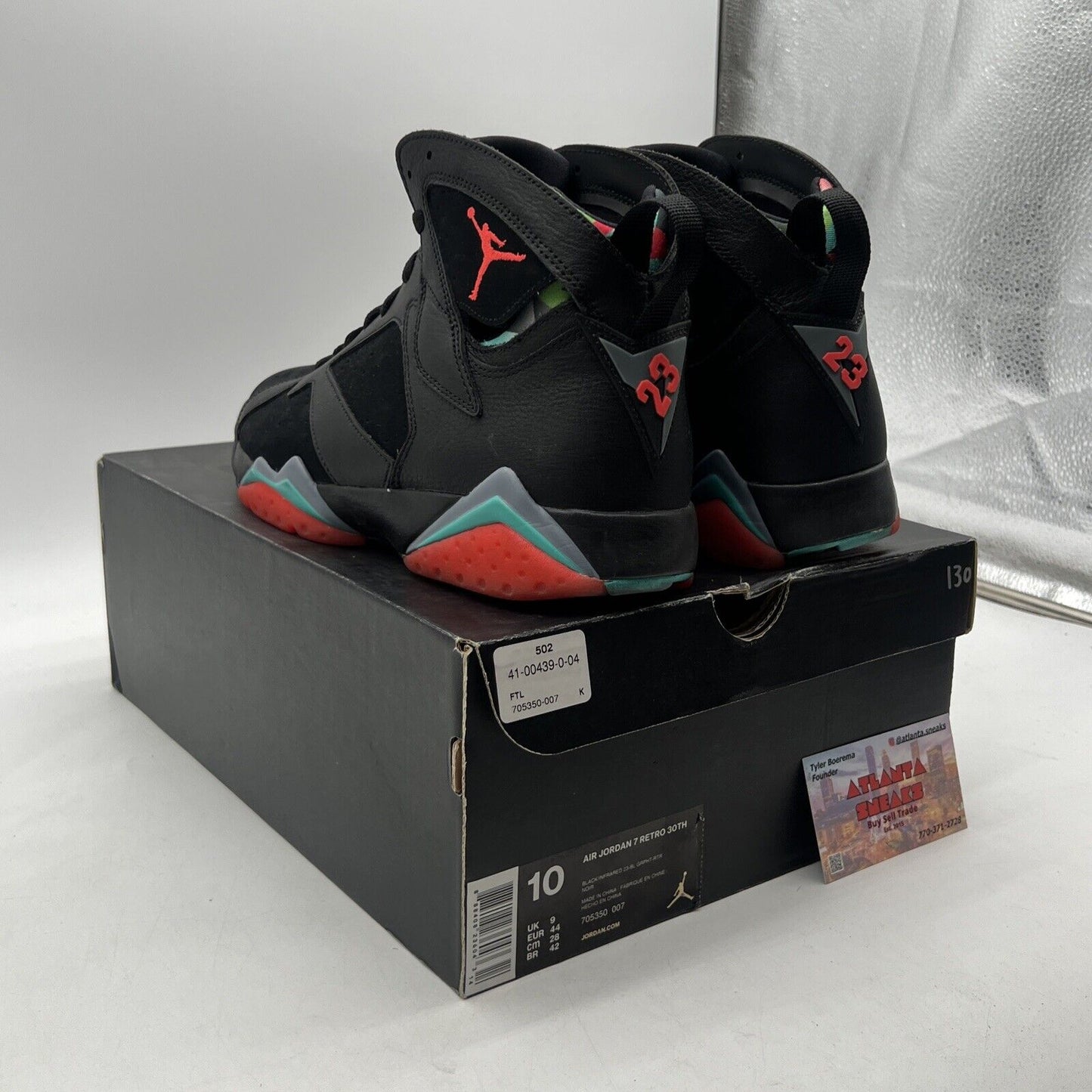 Size 10 - Air Jordan 7 Retro 30th Barcelona Nights Black (705350-007)