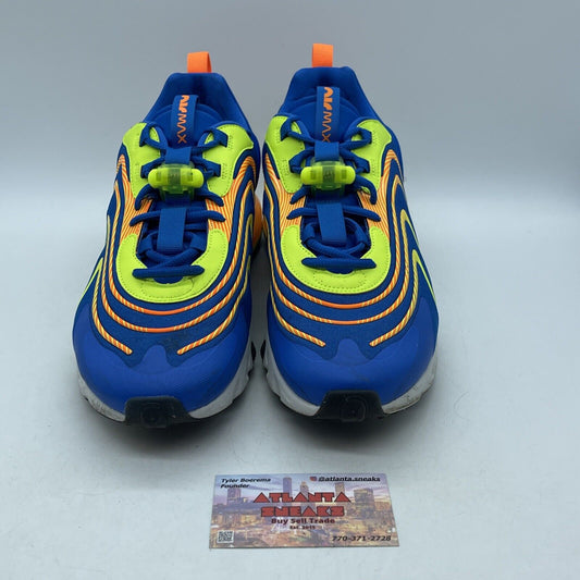 Size 12 - Nike Air Max 270 React ENG Blue White Orange Leather Suede CD0113-401