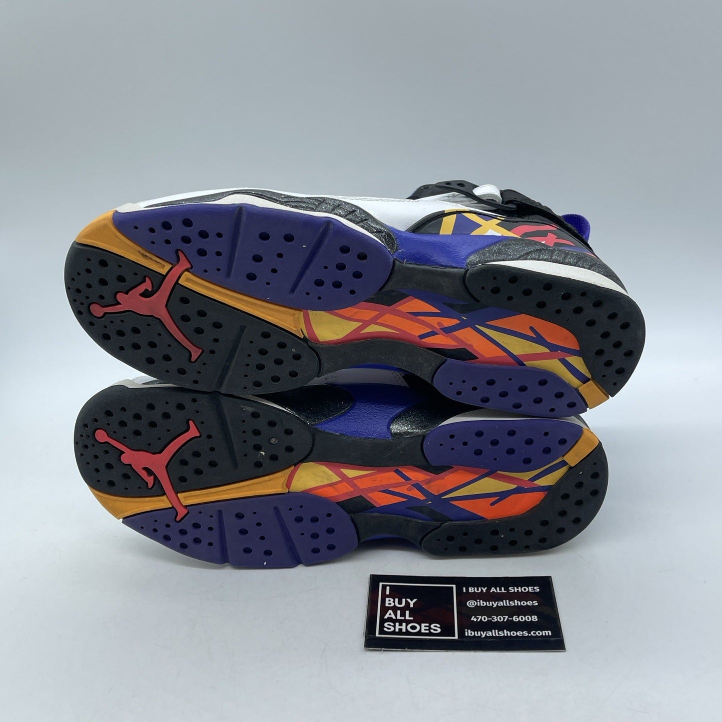 Size 6.5Y (GS) - Jordan 8 Retro High Three-Peat White Leather (305368-142)