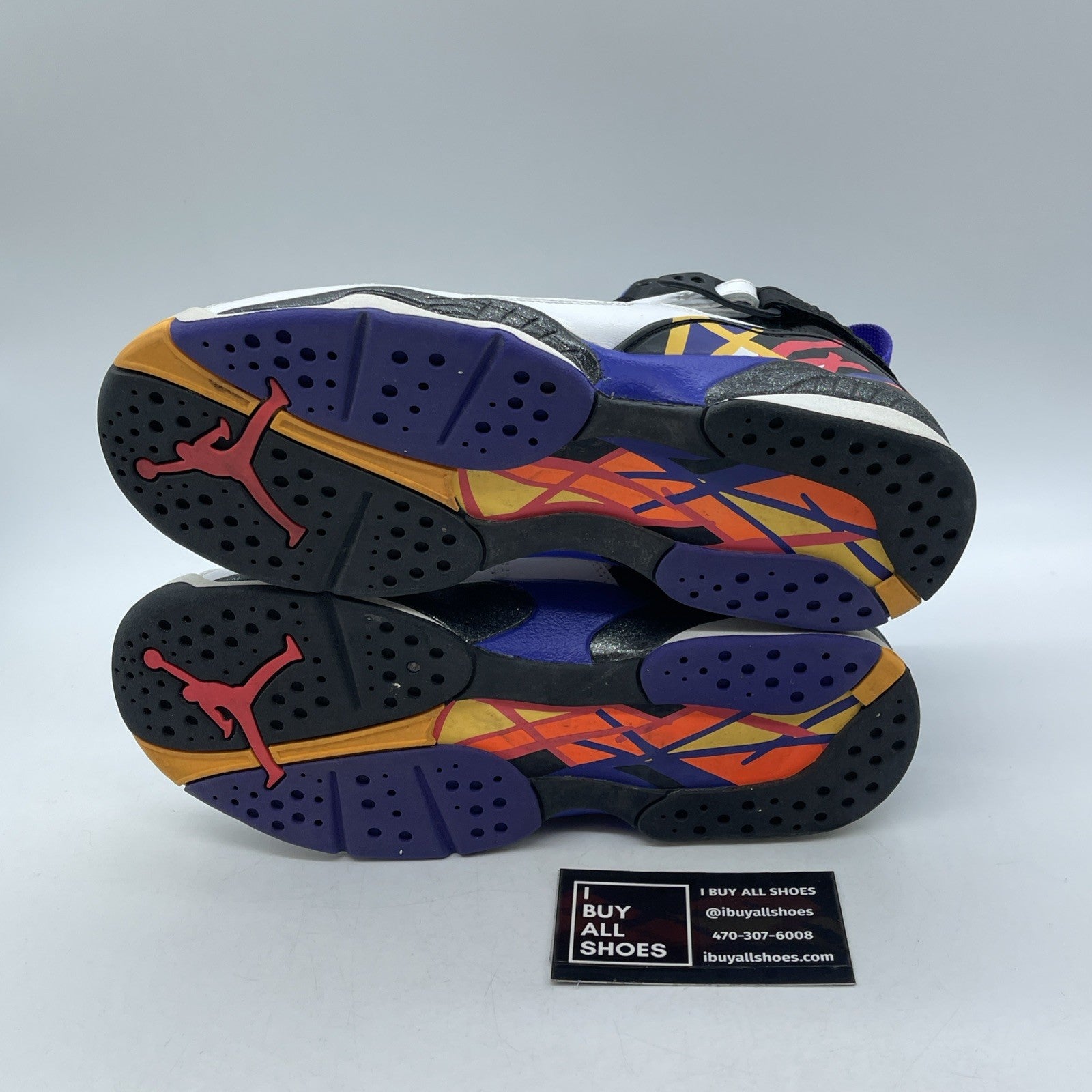 Size 6.5Y (GS) - Jordan 8 Retro High Three-Peat White Leather (305368-142)