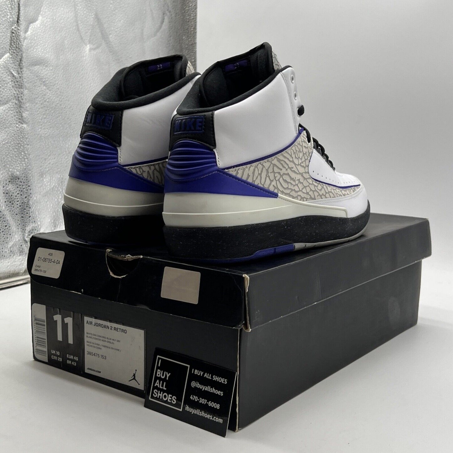 Size 11 - Air Jordan 2 Retro Concord (385475-153)