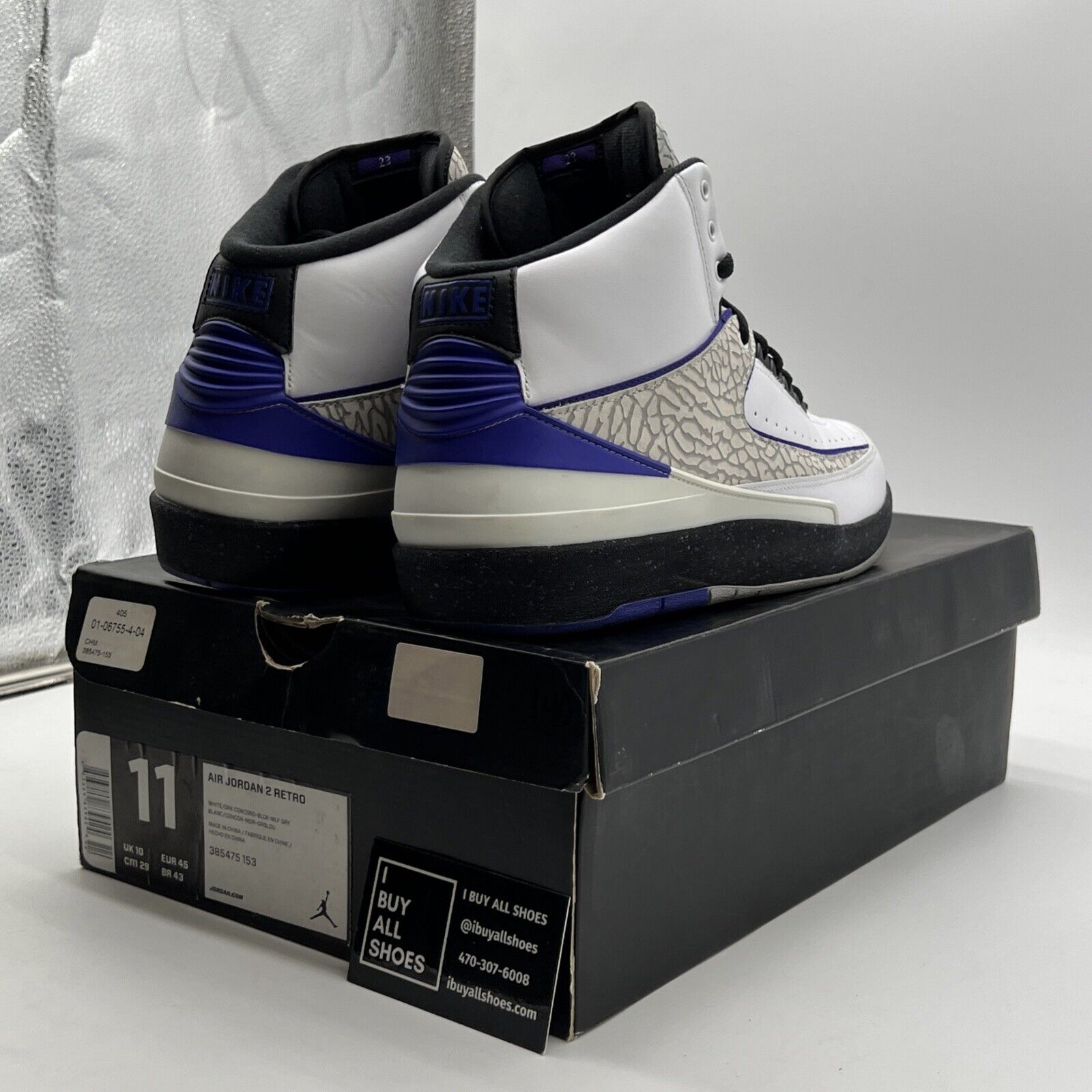Size 11 - Air Jordan 2 Retro Concord (385475-153)