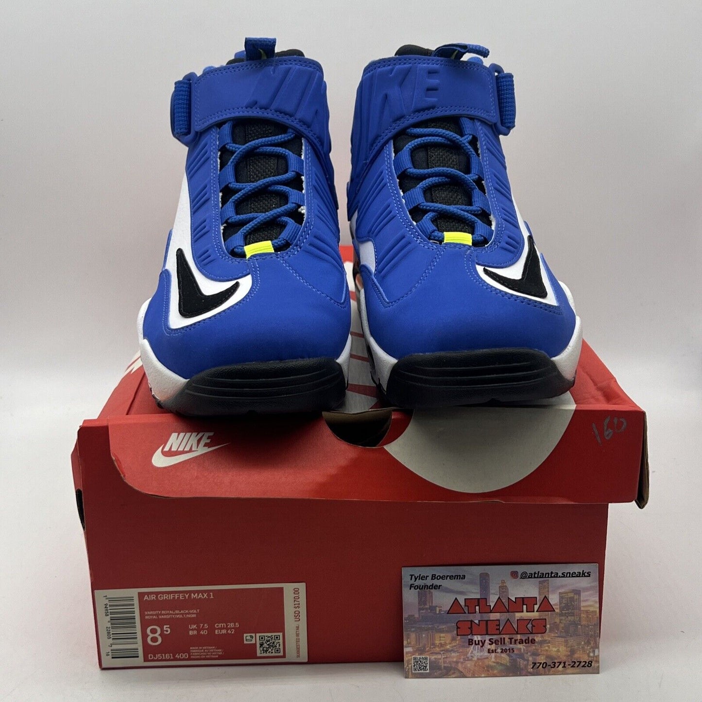 Size 8.5 - Nike Air Griffey Max 1 2021 Varsity Royal White Black (DJ5161-400)