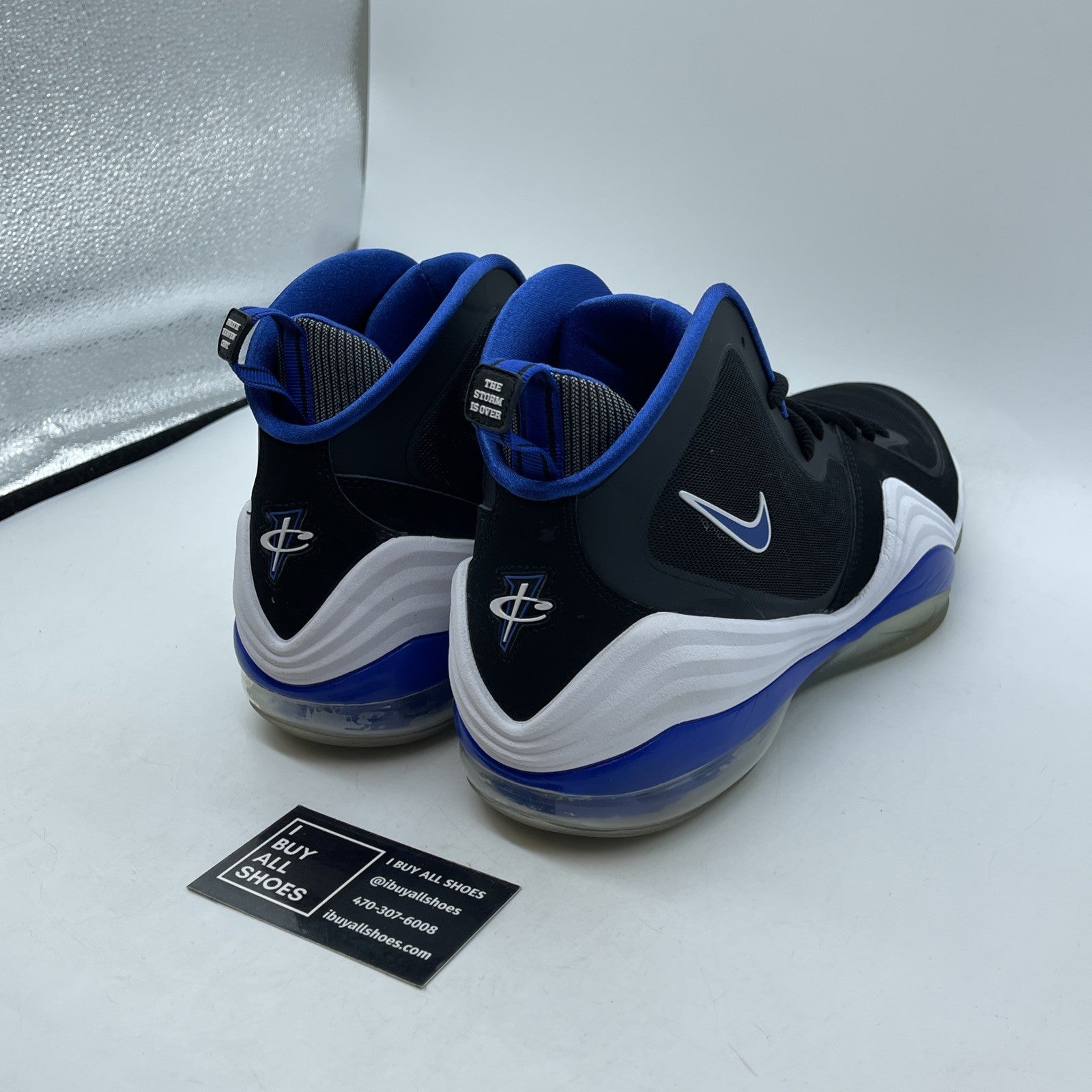 Size 13 - Nike Air Penny 5 Orlando Black Blue Suede Leather (537331-040)
