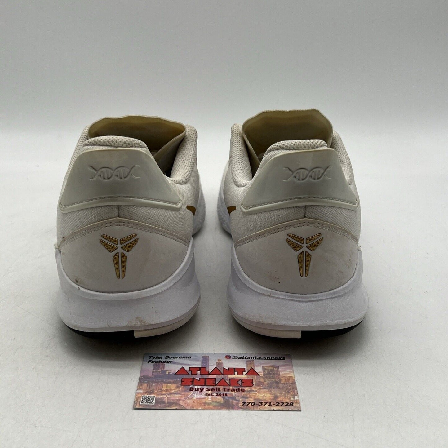 Size 12 - Nike Mamba Fury White Metallic Gold Black (CZ8770-100)