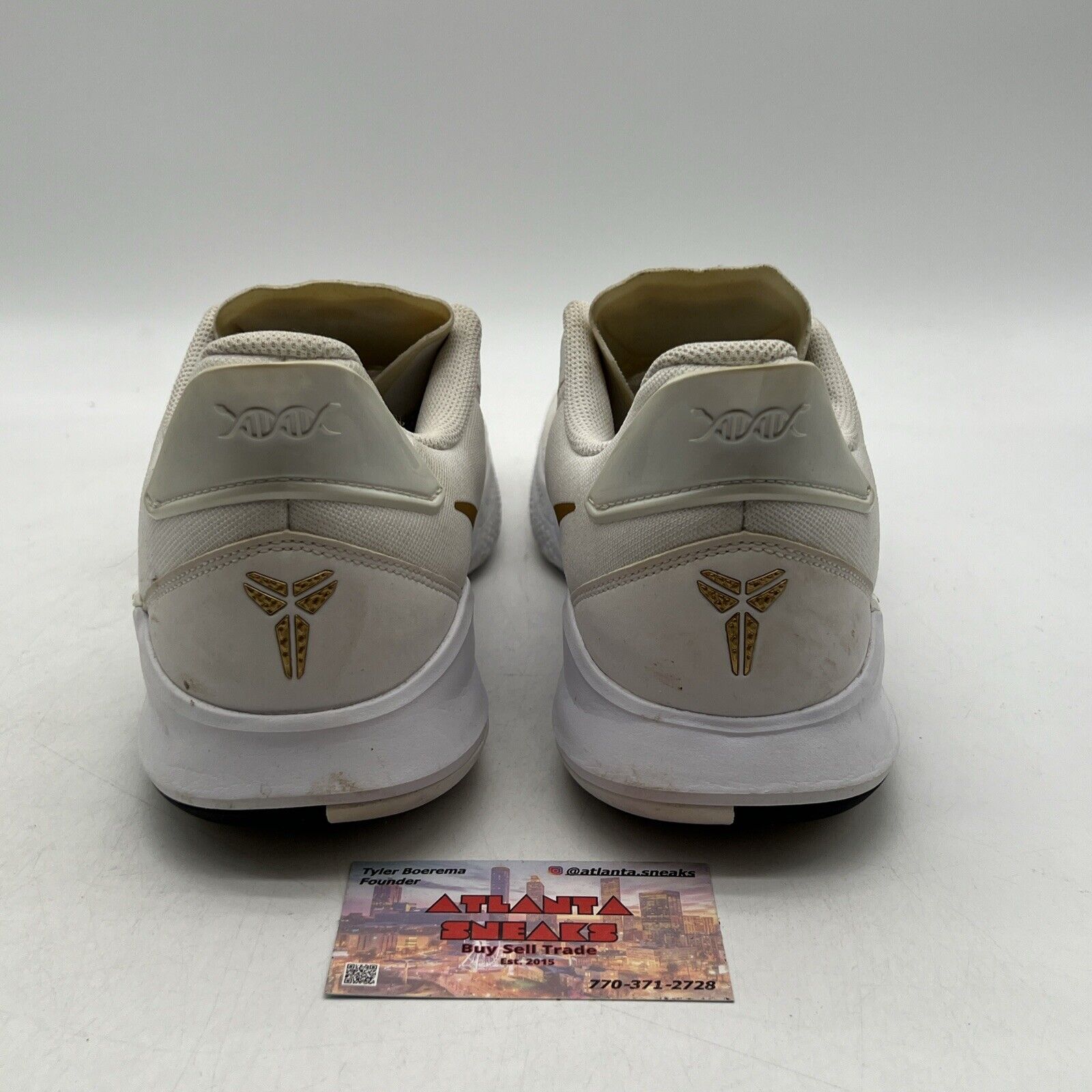 Size 12 - Nike Mamba Fury White Metallic Gold Black (CZ8770-100)