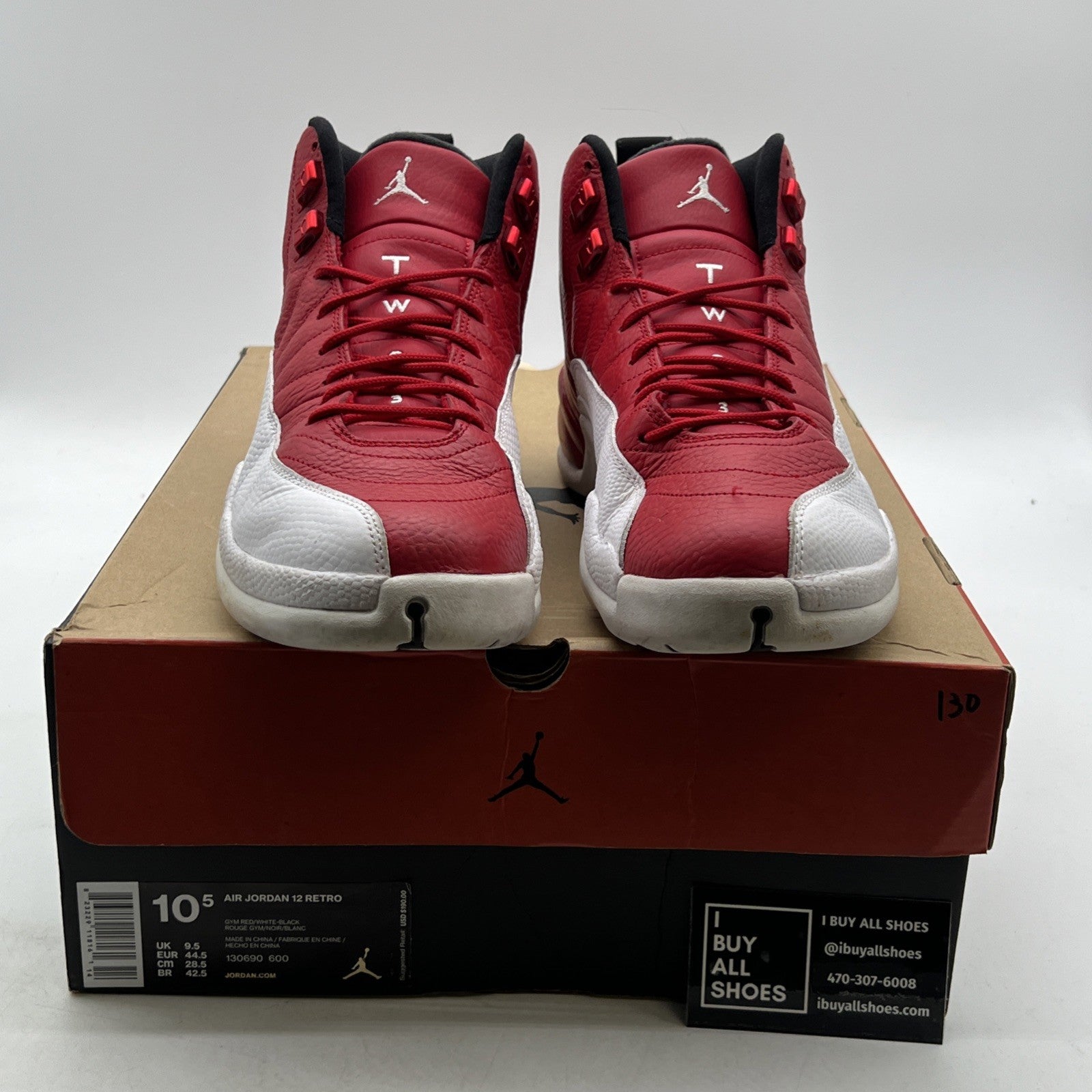 Size 10.5 - Air Jordan 12 Retro Gym Red (130690-600)
