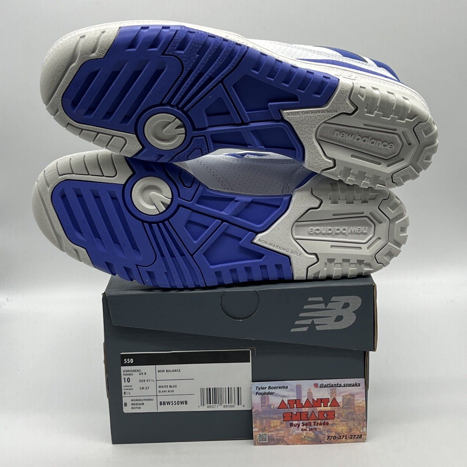 Size 10 - New Balance 550 White Aura W White Brand New Og All DS Sneakers
