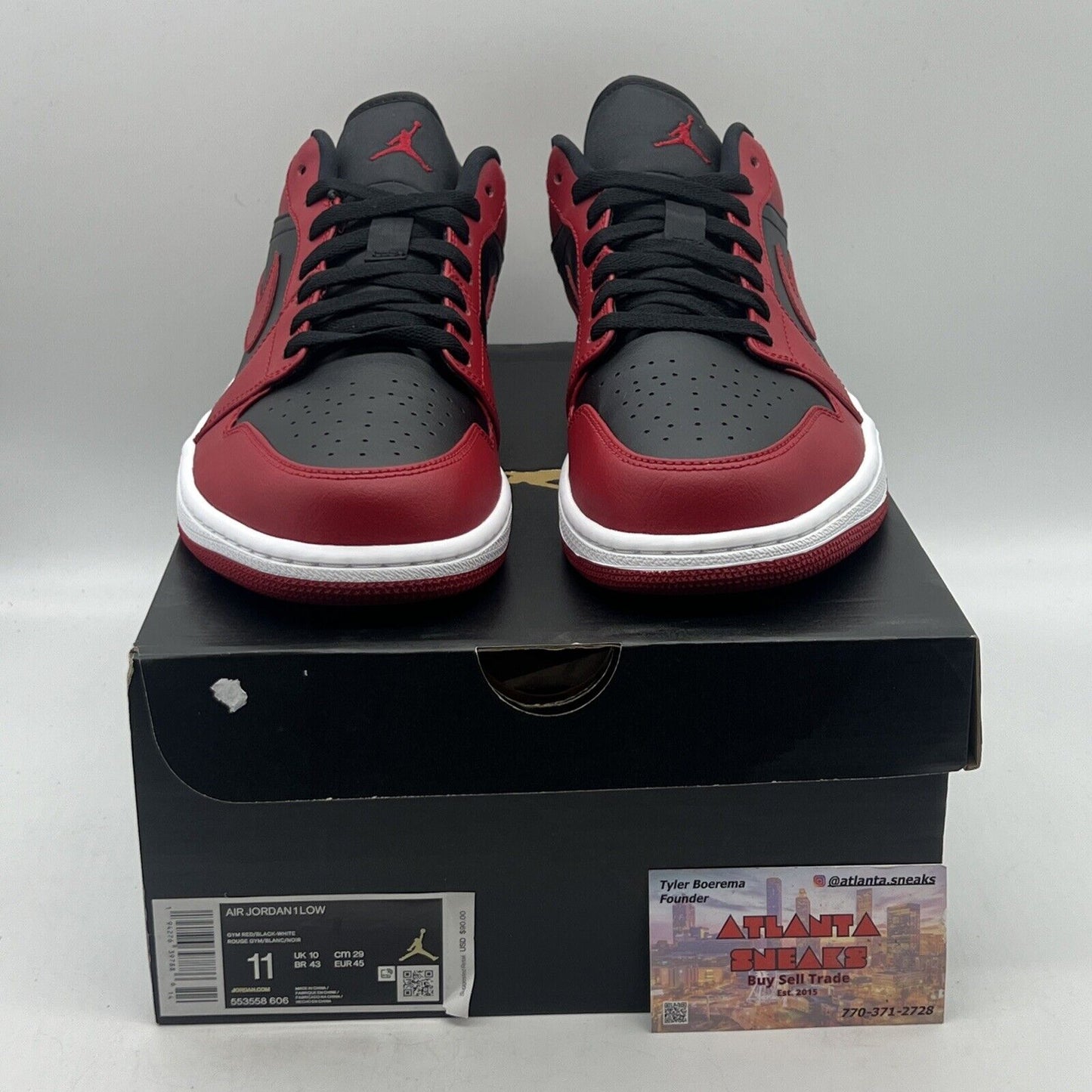 Size 11 - Air Jordan 1 Reverse Bred Red White Black Brand New Og All DS