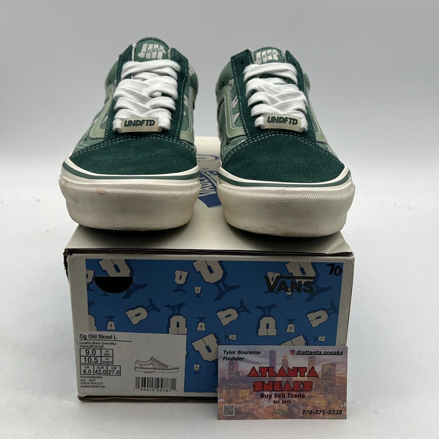 Size 9 - Vans Vault Og Old Skool Undefeated Undftd Bistro Green