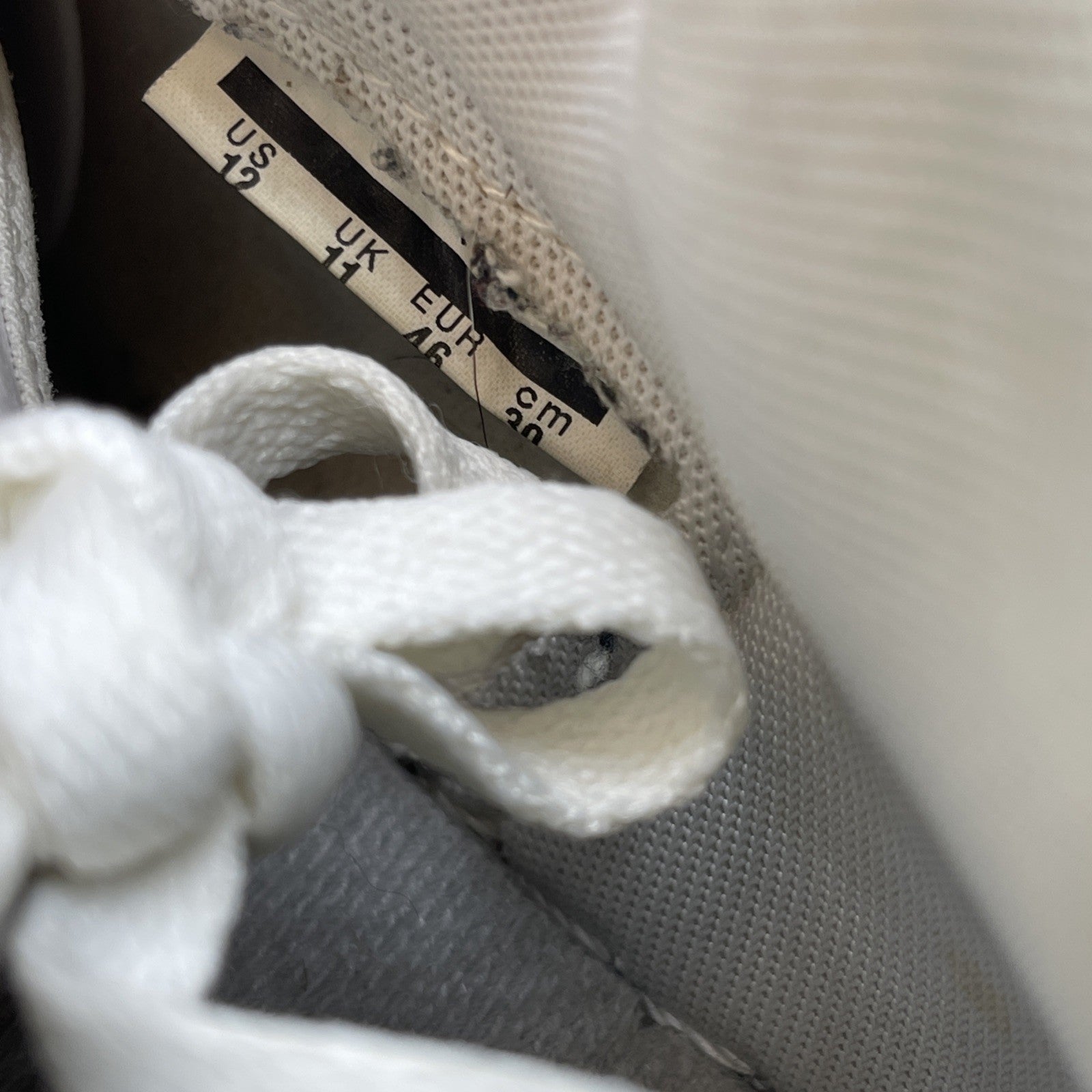 Size 12 - Air Jordan 1 Phat White Wolf Grey Yellow Leather (364770-102)