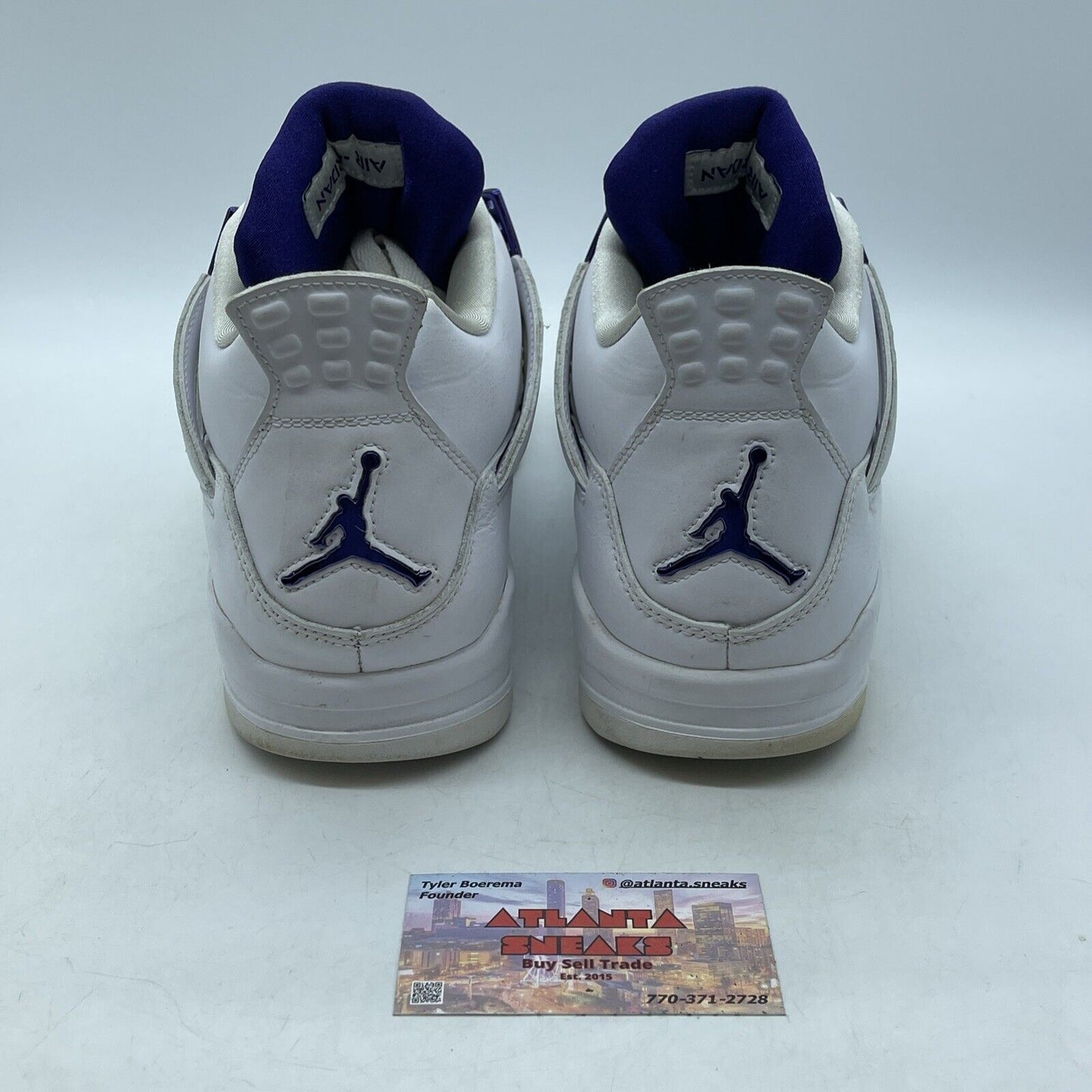 Size 10.5 - Jordan 4 Retro Mid Purple Metallic White Leather (CT8527-115)