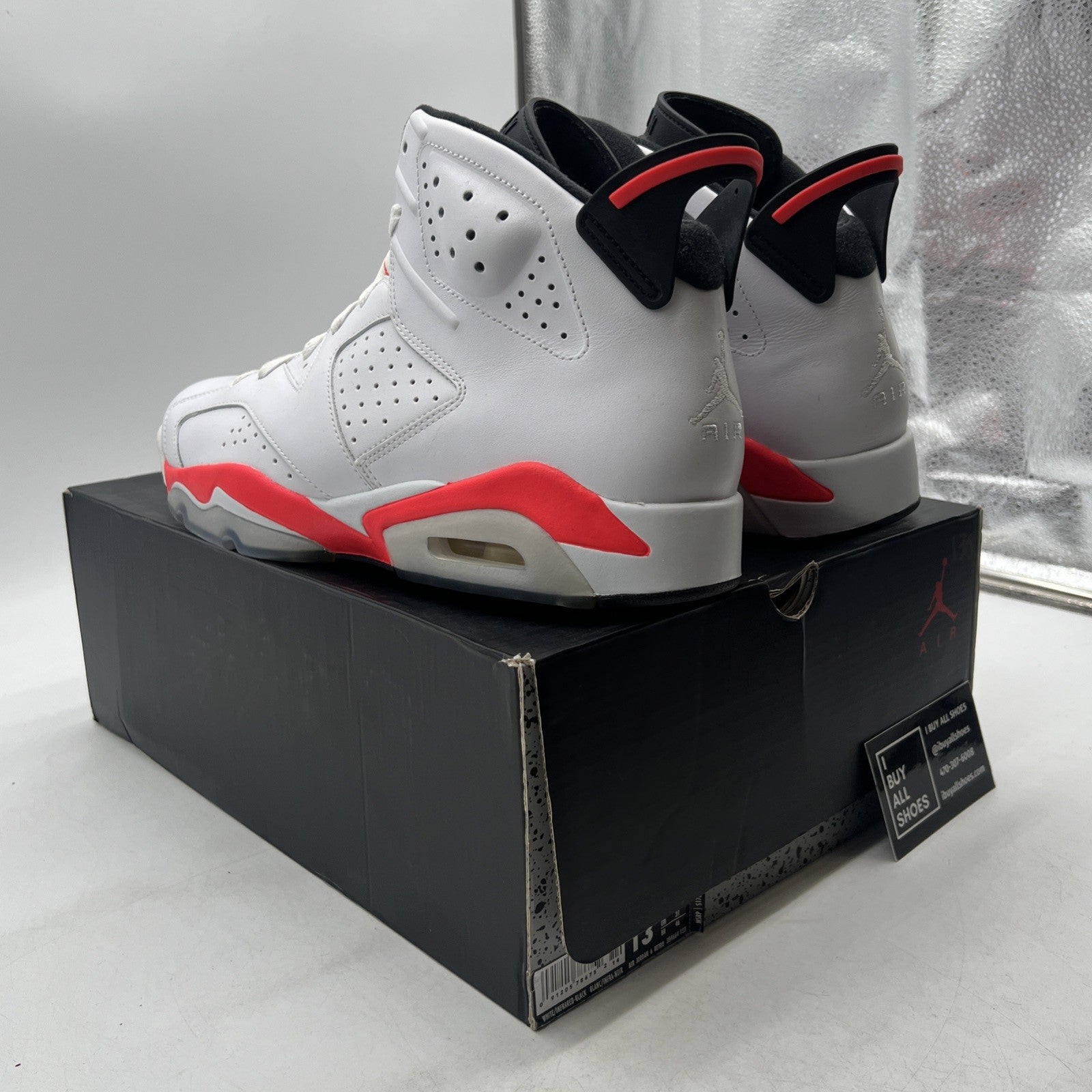 Size 13 - Air Jordan 6 Retro 2014 White Infrared (384664-123)
