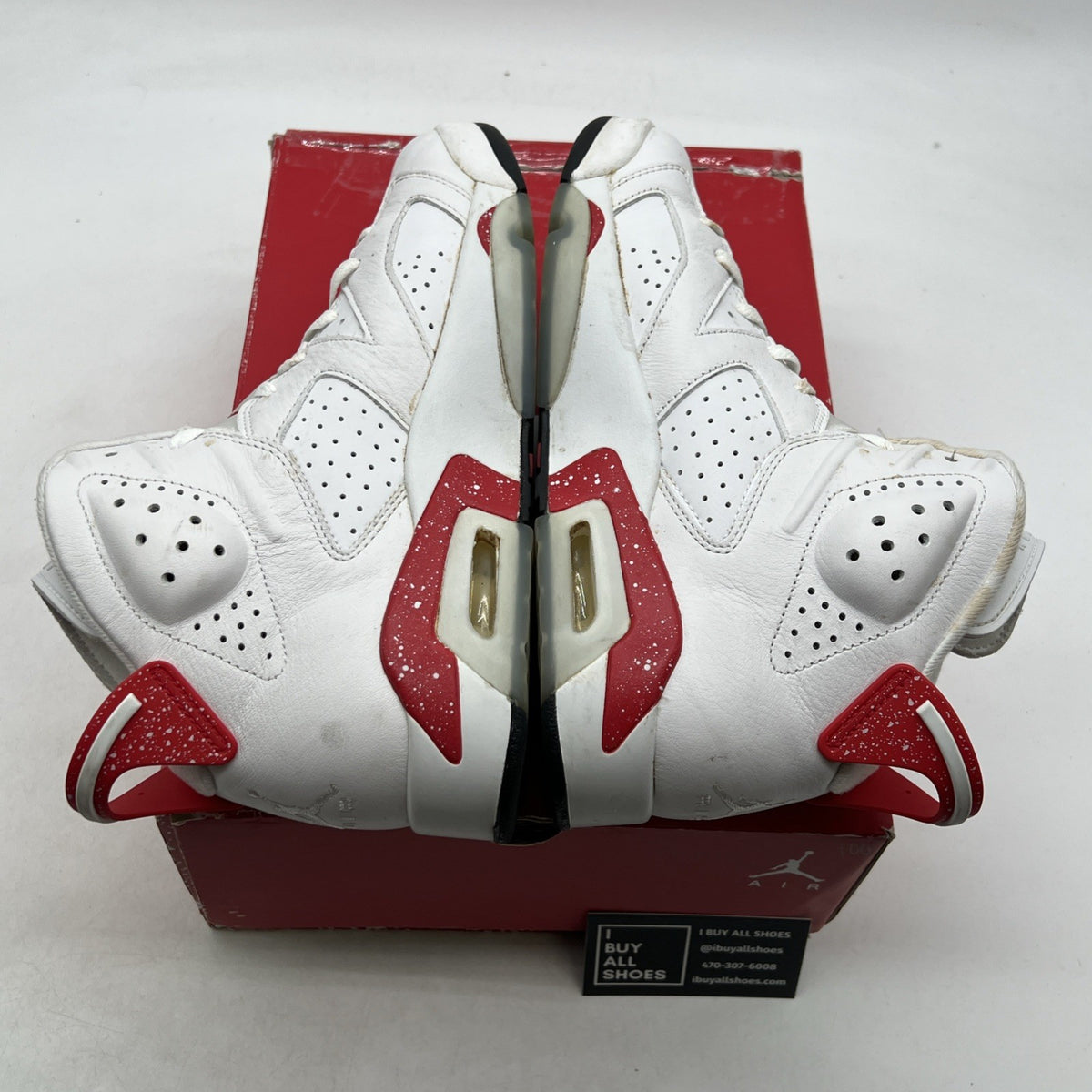 Size 9 - Air Jordan 6 White and University Red 2022 (CT8529-162)