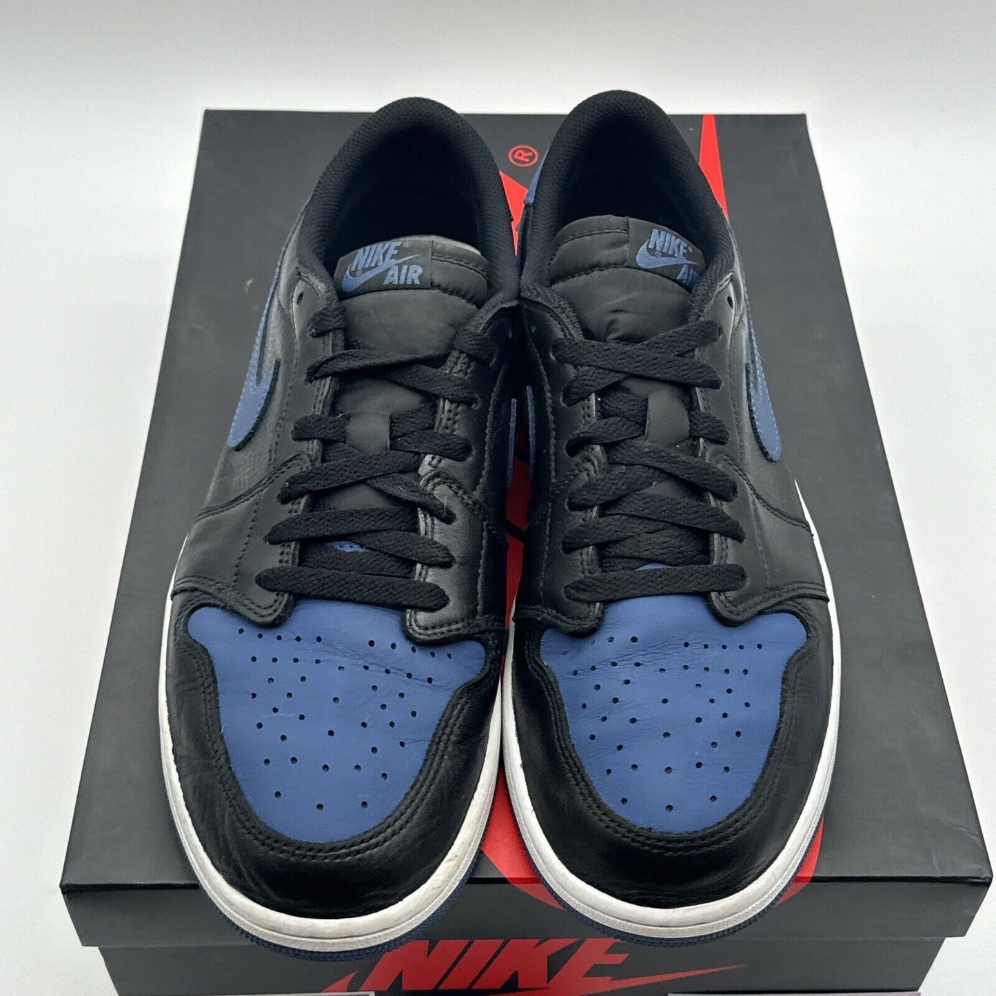 Size 12 - Jordan 1 Low OG Mystic Navy Blue Black Nice Leather OG All Mj Bball