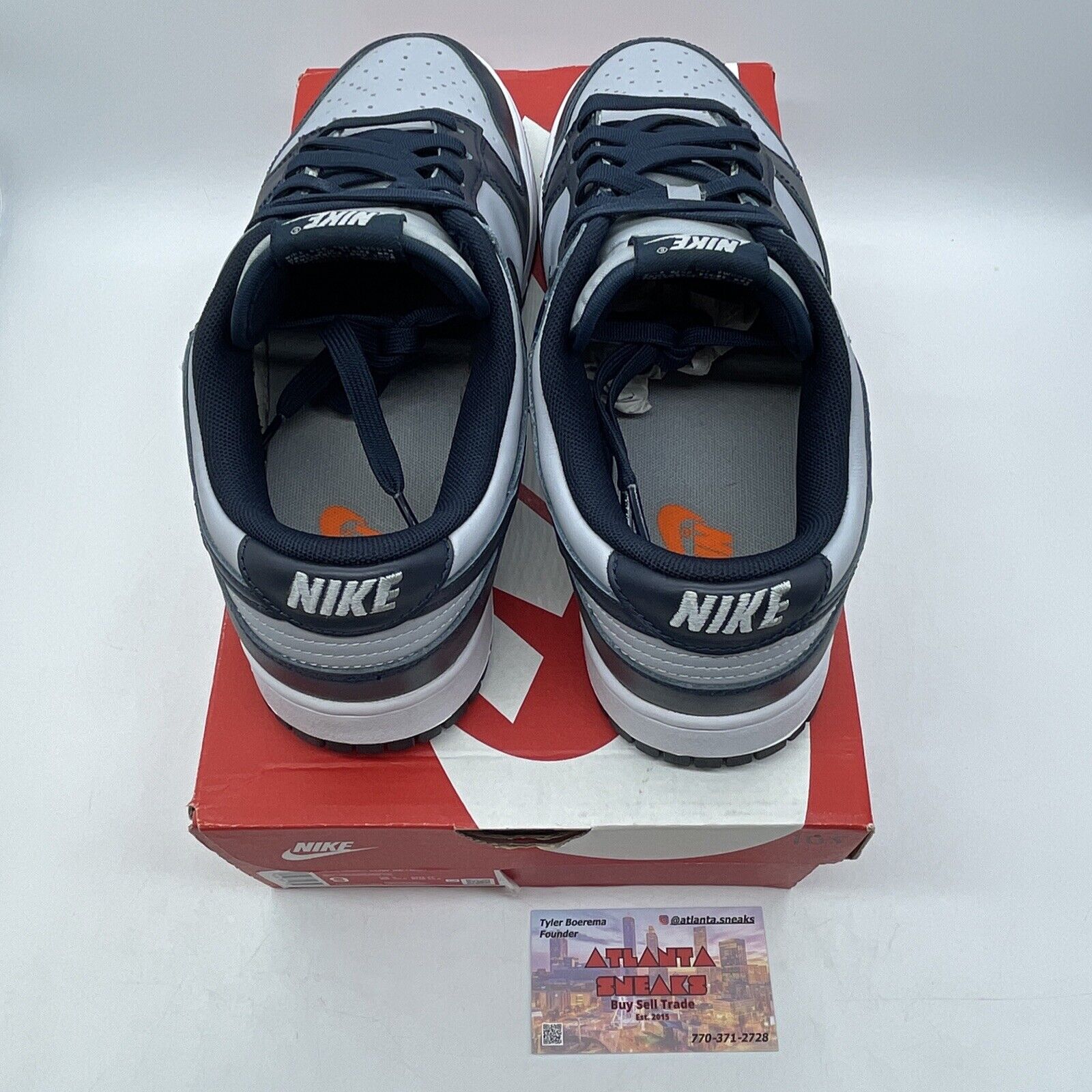 Size 9 - Nike Dunk Low Georgetown Navy White Grey Leather (DD1391-003)