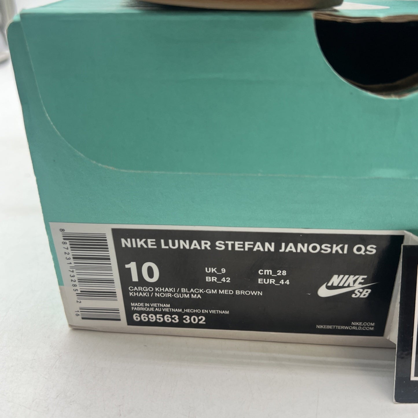 Size 10 - Nike Lunar Stefan Janoski Green (669563-302)