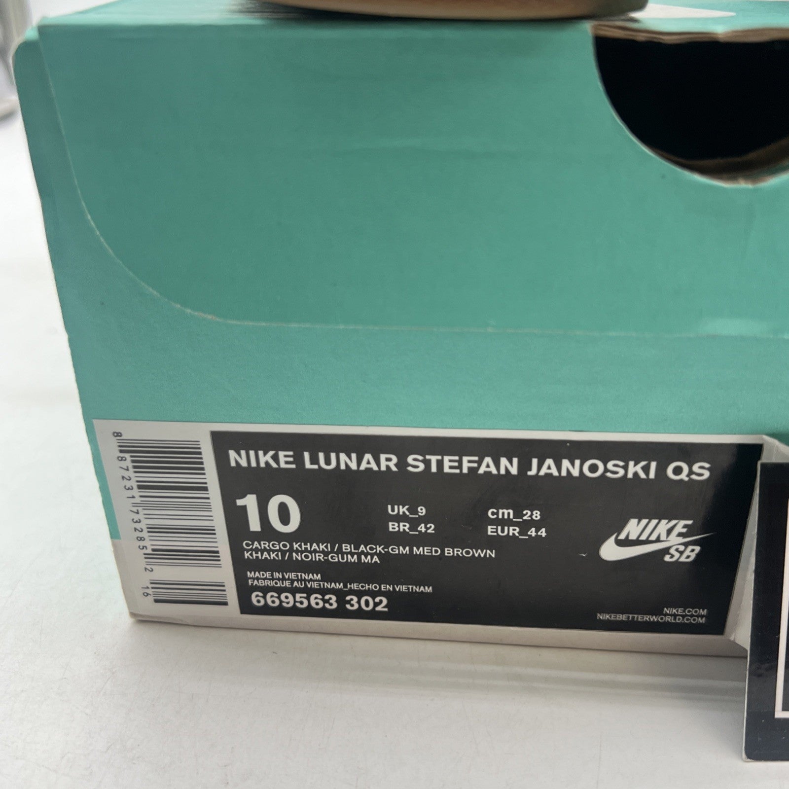 Size 10 - Nike Lunar Stefan Janoski Green (669563-302)