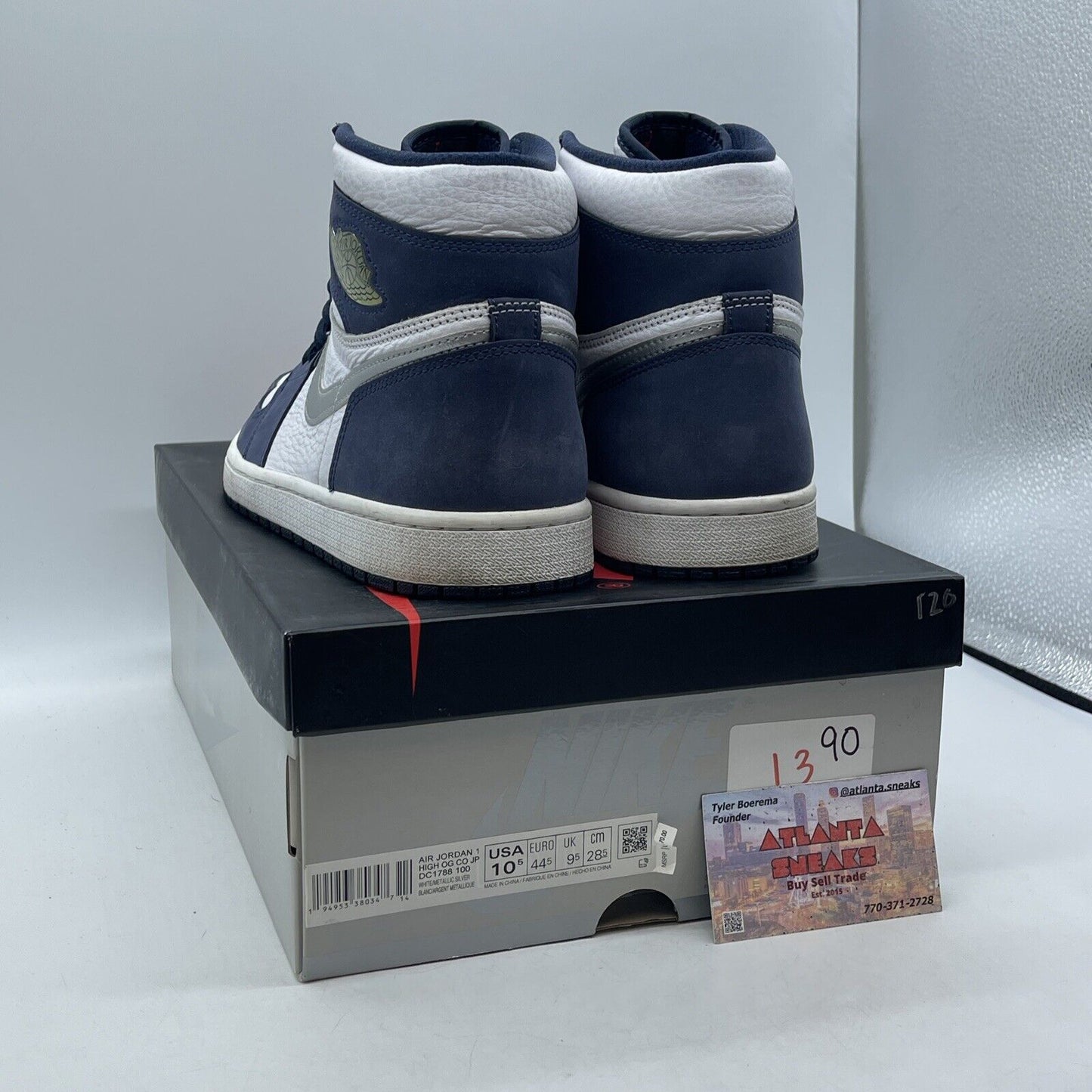 Size 10.5 - Jordan 1 Retro High CO.JP Midnight Navy Suede White (DC1788-100)