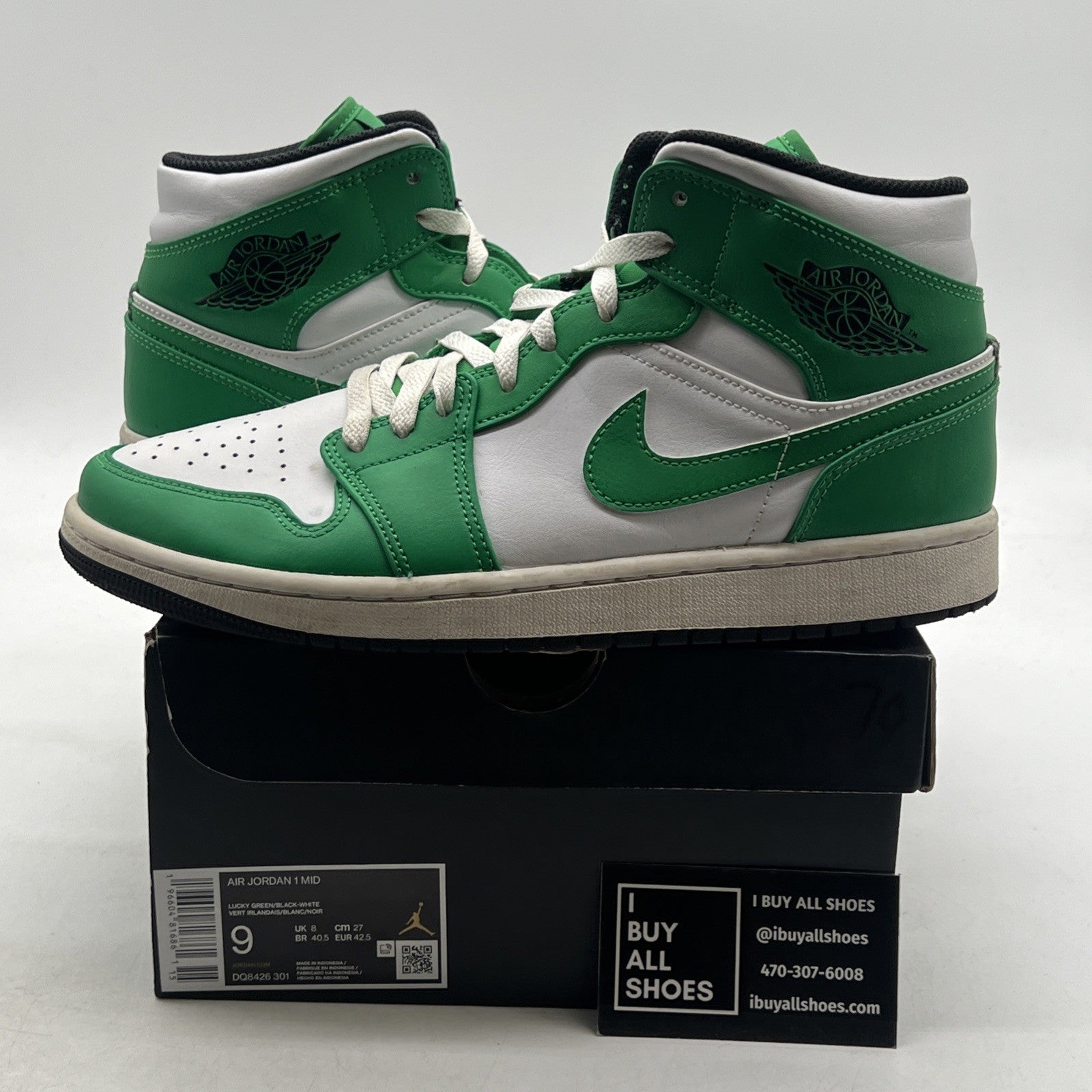 Size 9 - Air Jordan 1 Mid Lucky Green (DQ8526-301)