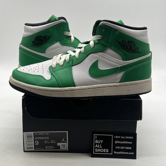 Size 9 - Air Jordan 1 Mid Lucky Green (DQ8526-301)