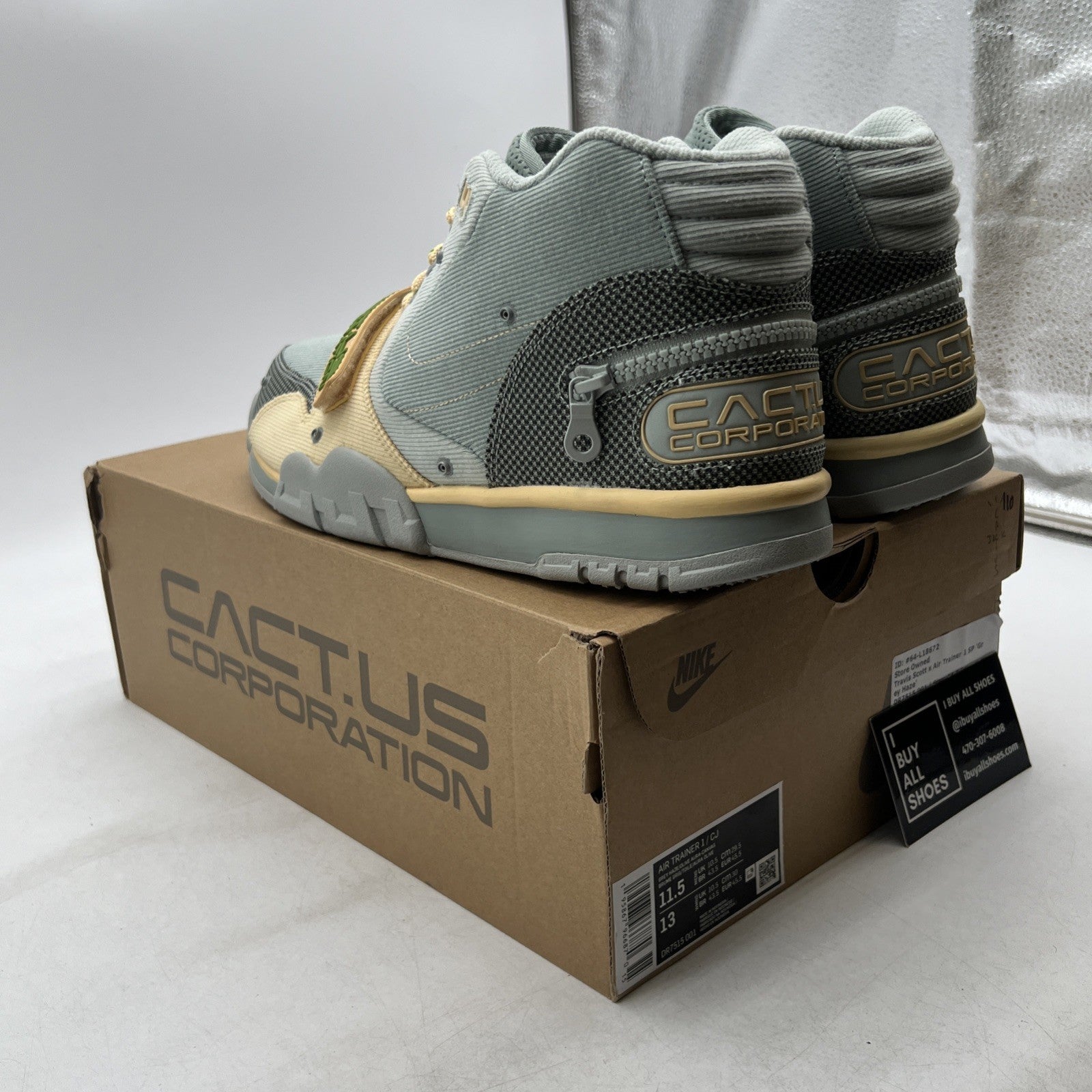 Size 11.5 - Nike Travis Scott x Air Trainer 1 SP Gray (DR7515-001)
