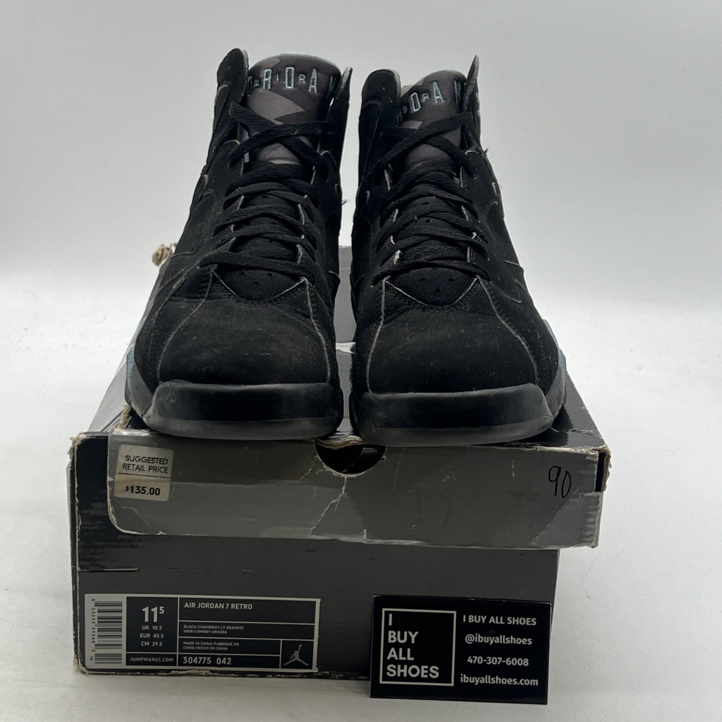 Size 11.5 - Air Jordan 7 Retro 2006 Chambray (304775-042)
