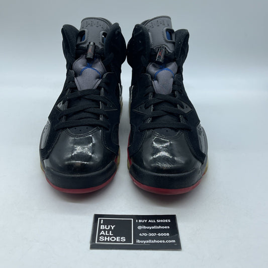 Size 9 - Air Jordan 6 Retro Pistons Black Red Blue Suede Leather (384664-001)